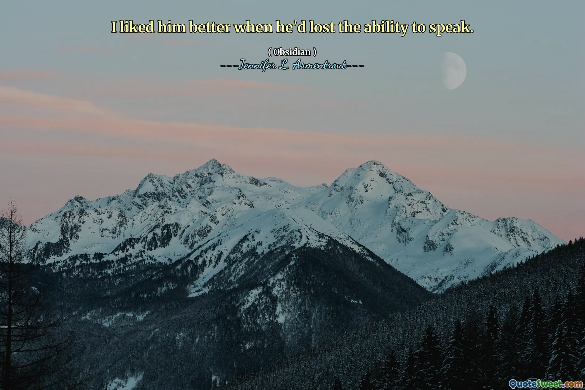 I liked him better when he'd lost the ability to speak.