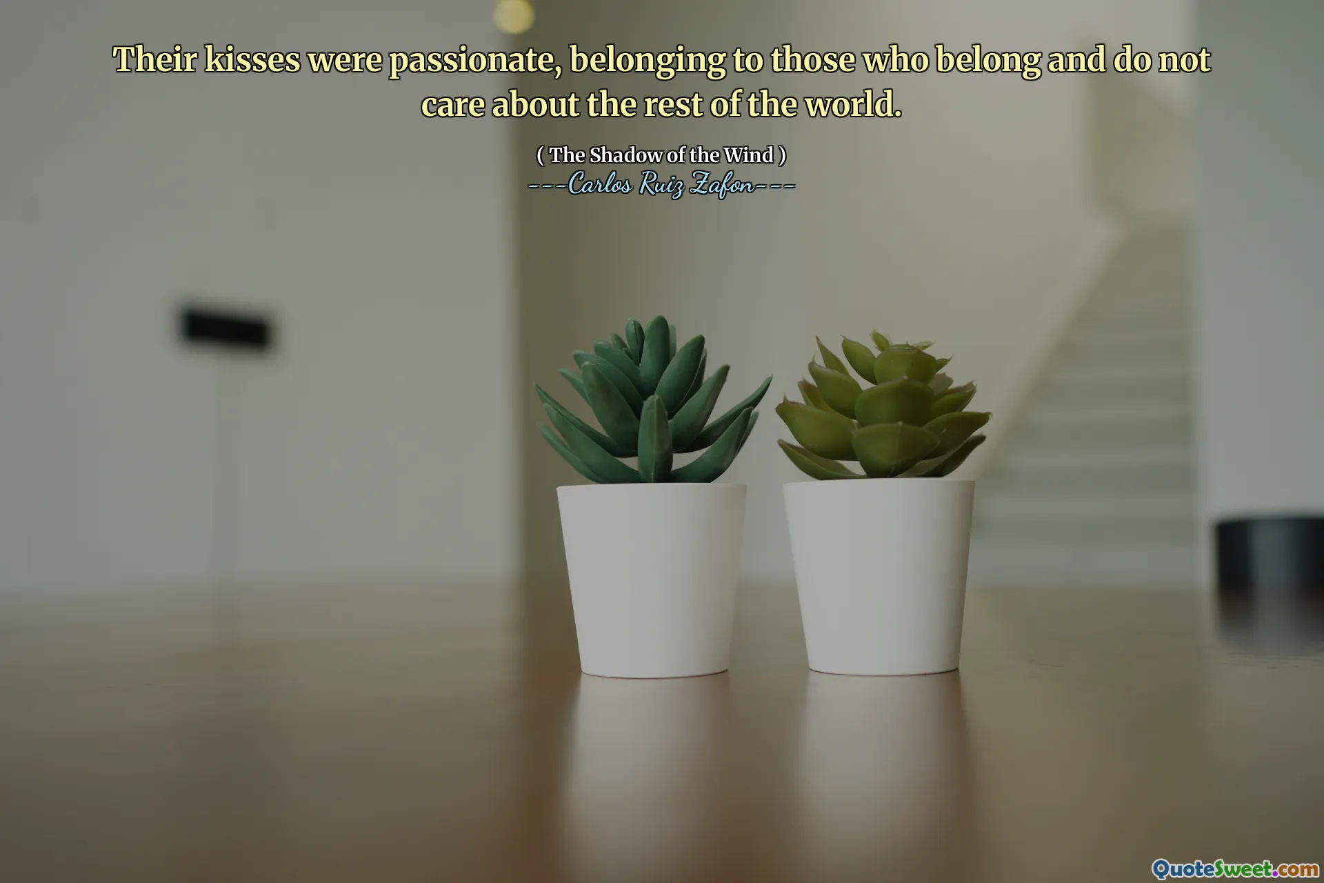 Their kisses were passionate, belonging to those who belong and do not care about the rest of the world.