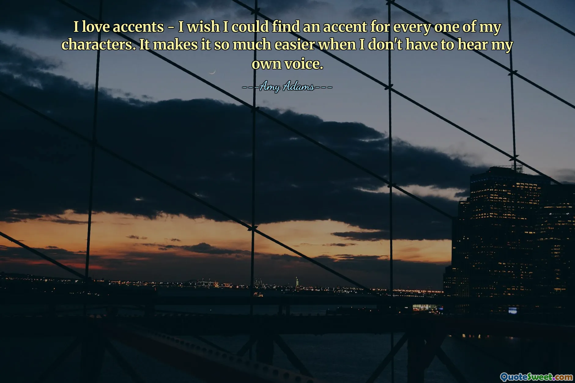 I love accents - I wish I could find an accent for every one of my characters. It makes it so much easier when I don't have to hear my own voice.