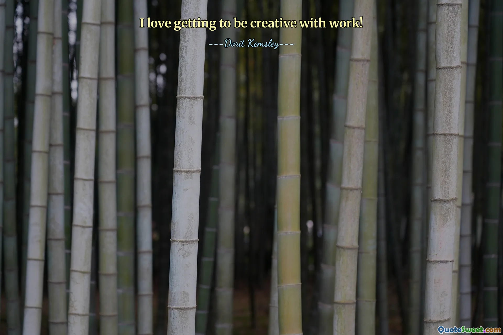 I love getting to be creative with work!