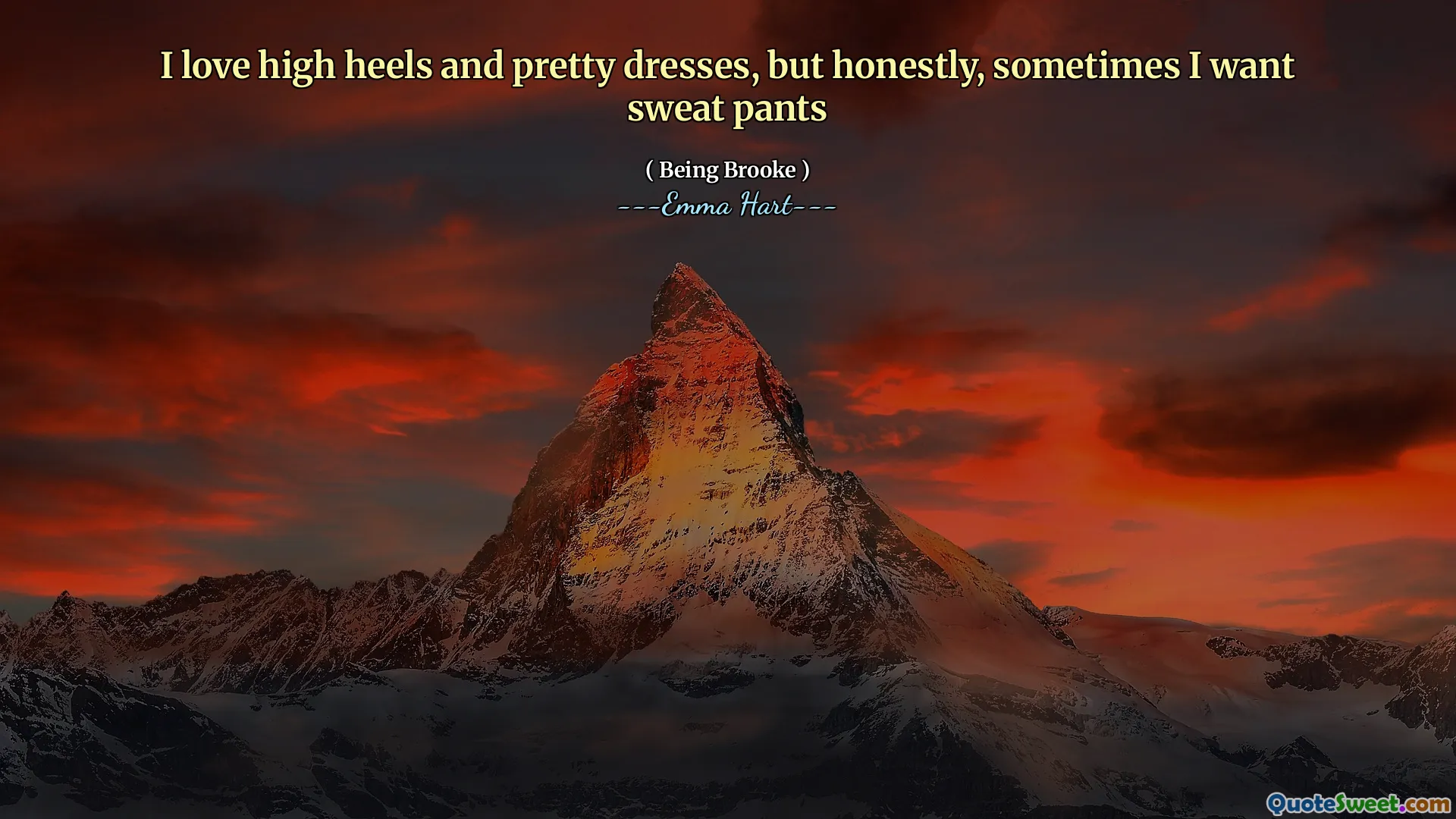 I love high heels and pretty dresses, but honestly, sometimes I want sweat pants