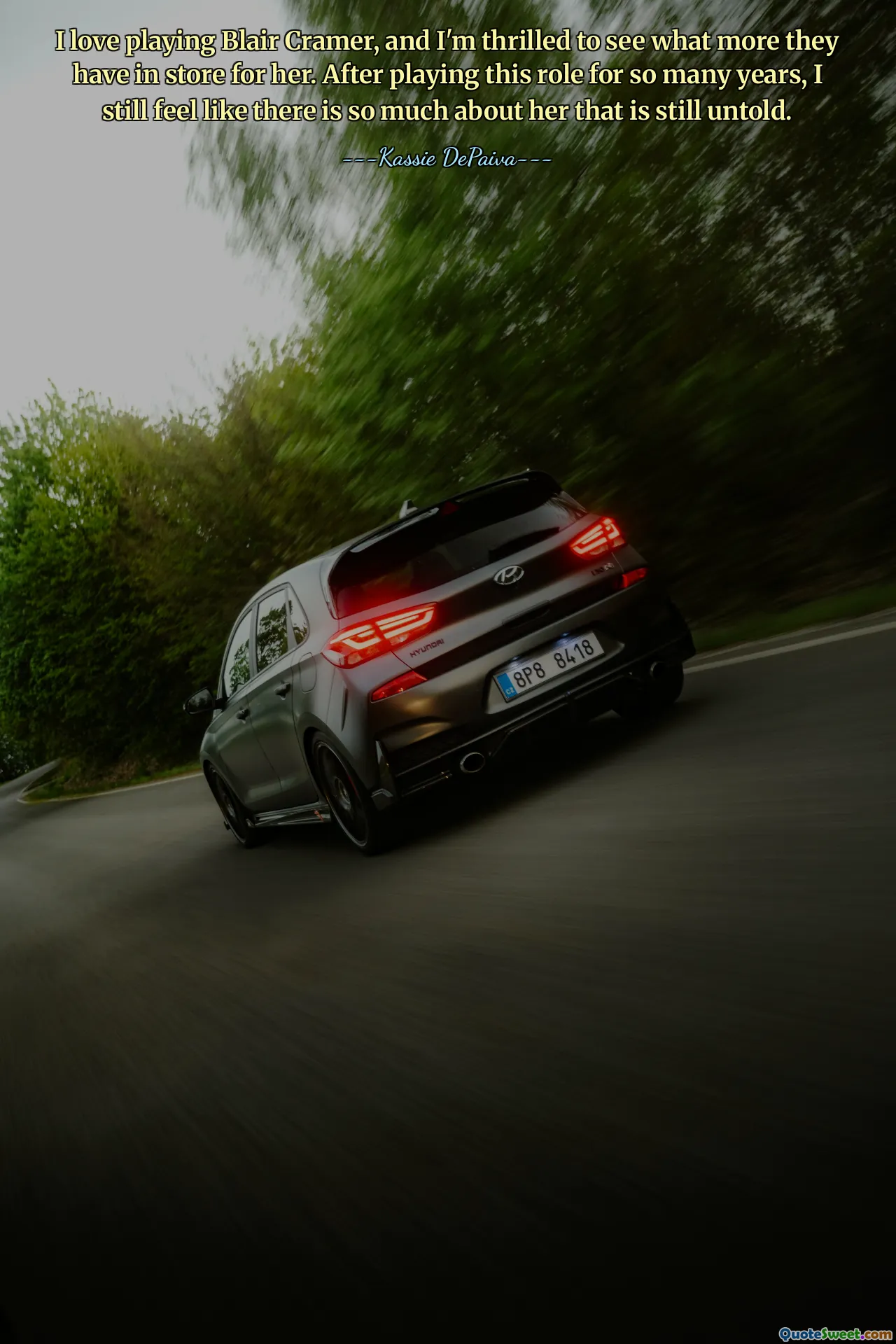 I love playing Blair Cramer, and I'm thrilled to see what more they have in store for her. After playing this role for so many years, I still feel like there is so much about her that is still untold.