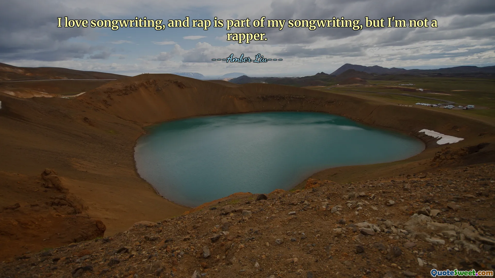 I love songwriting, and rap is part of my songwriting, but I'm not a rapper.