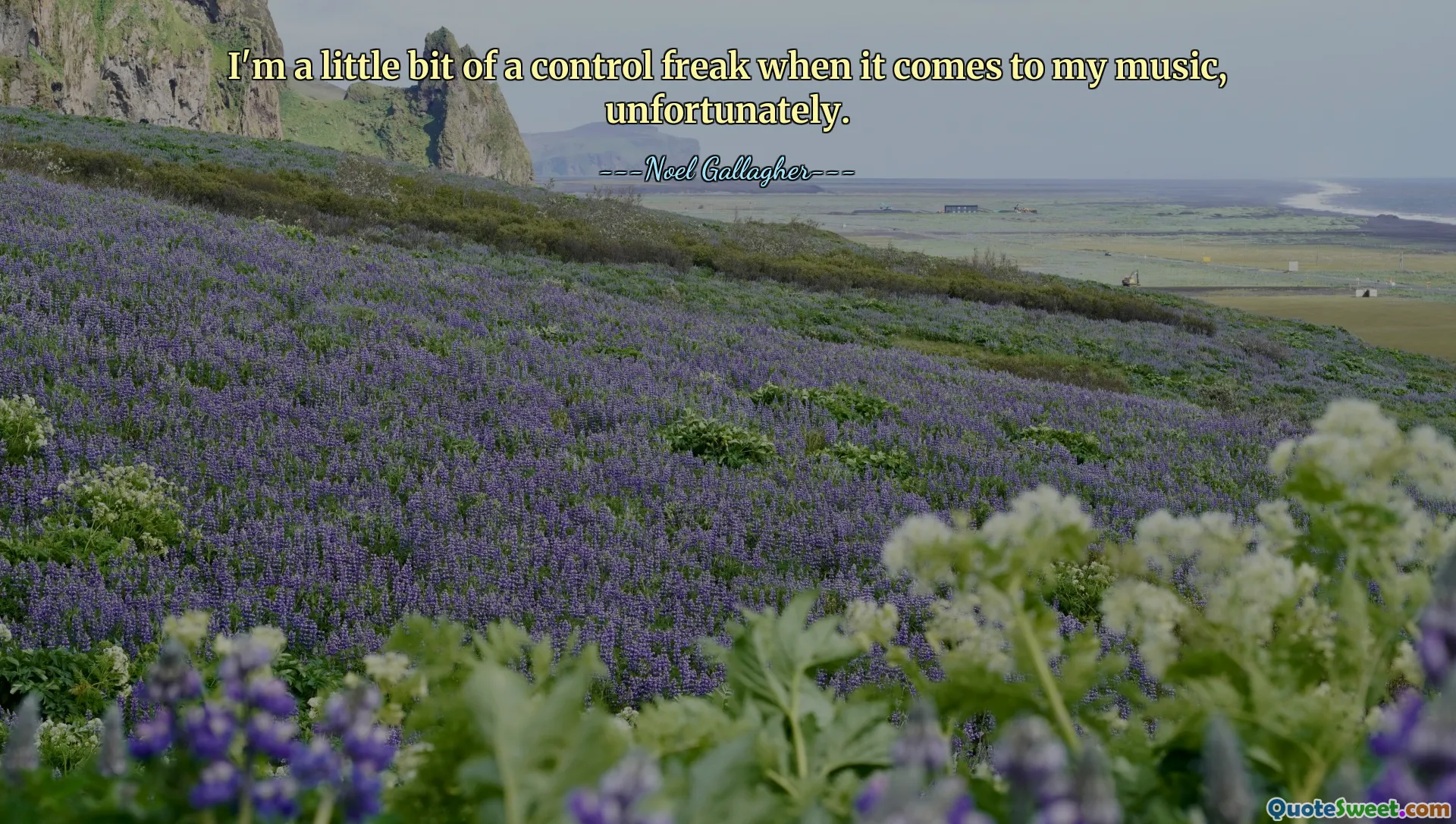 I'm a little bit of a control freak when it comes to my music, unfortunately.