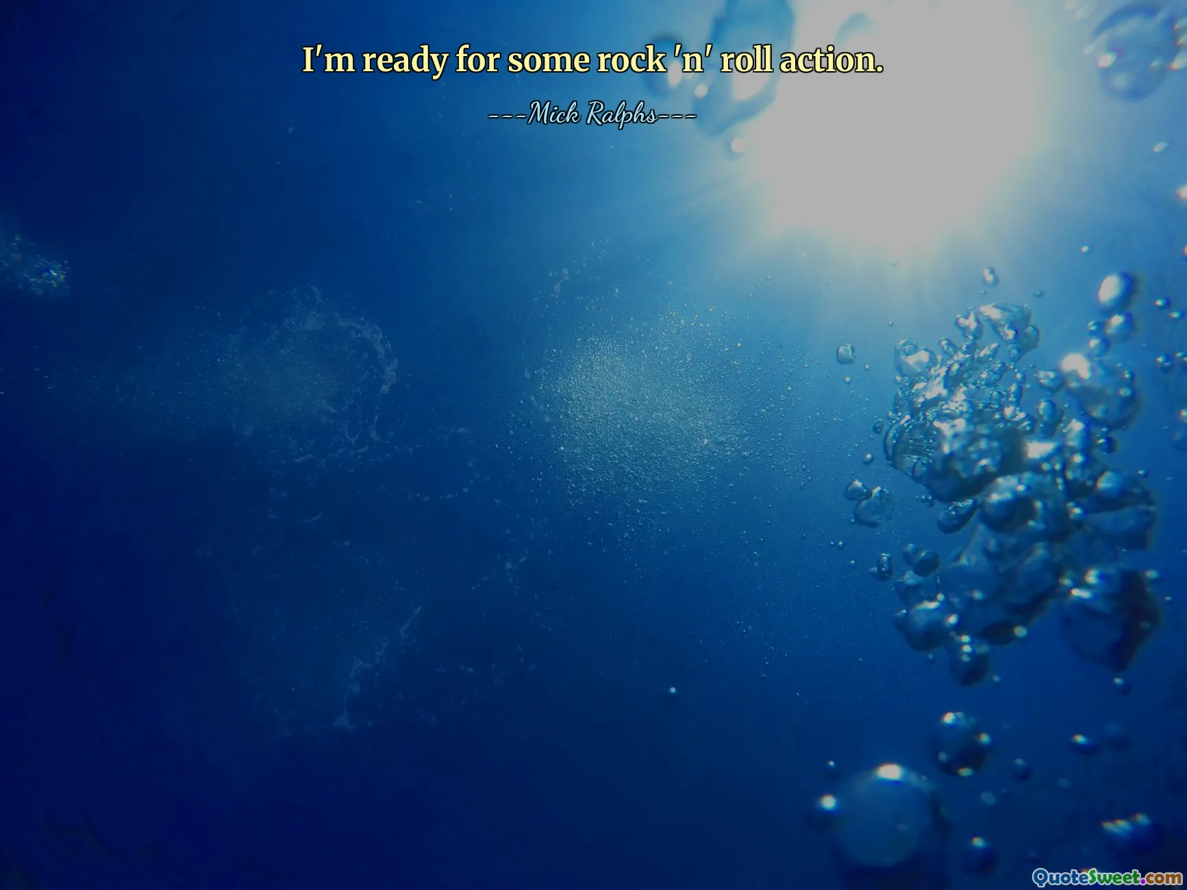 I'm ready for some rock 'n' roll action.