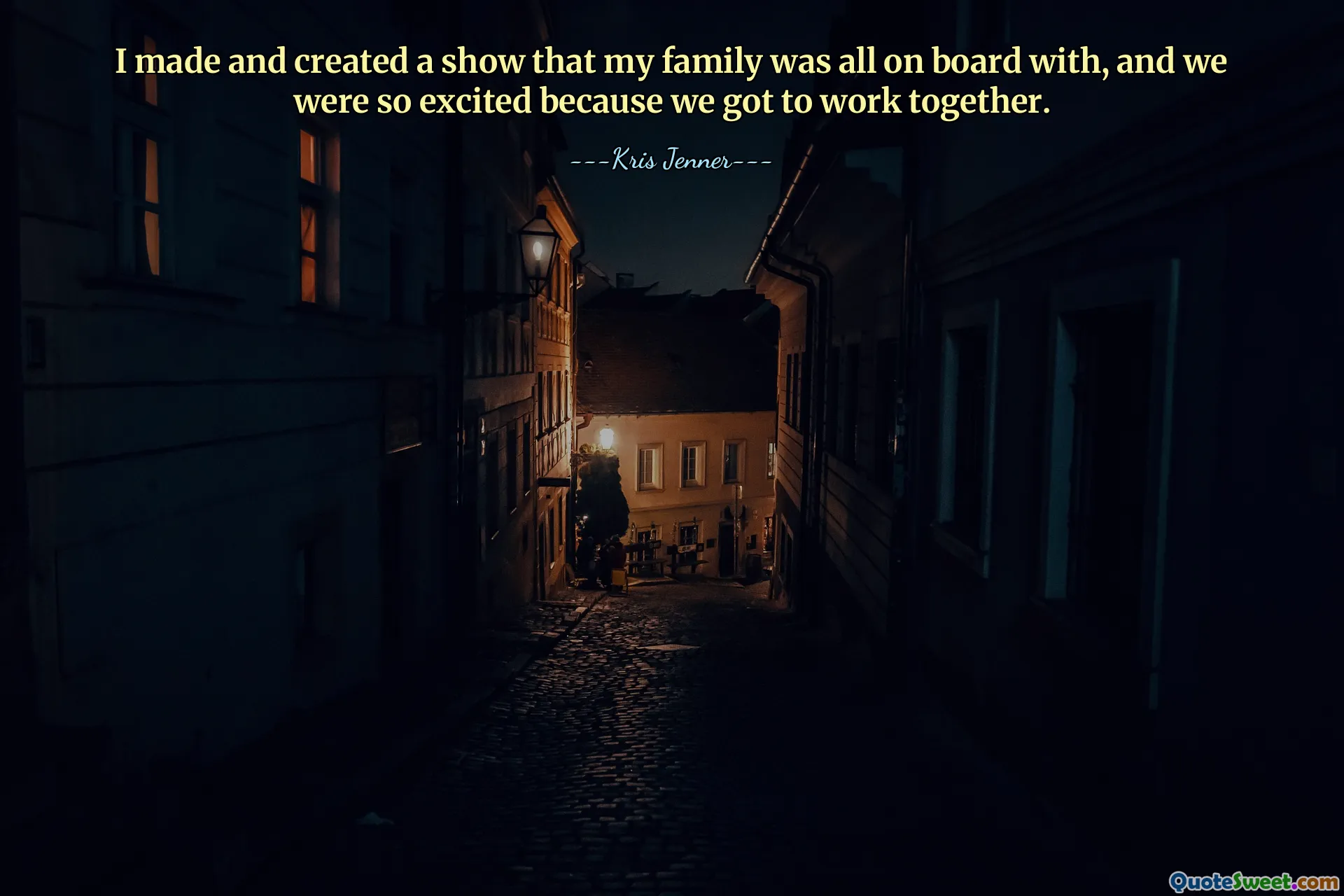 J'ai créé et créé un spectacle dans lequel toute ma famille était d'accord, et nous étions très excités parce que nous avions pu travailler ensemble.