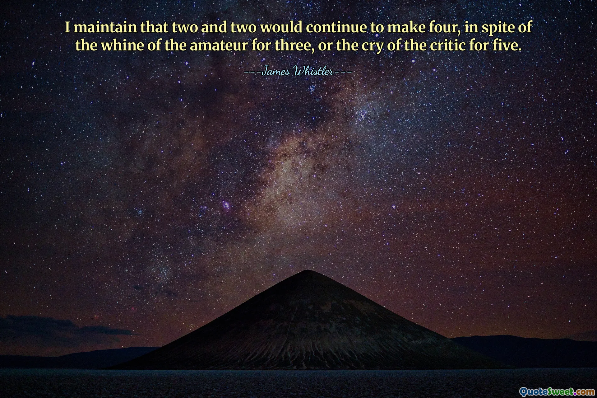 Tvrdím, že z dvojky a dvojky budou i nadále čtyři, navzdory kňučení amatéra za trojku nebo křiku kritika za pětku.