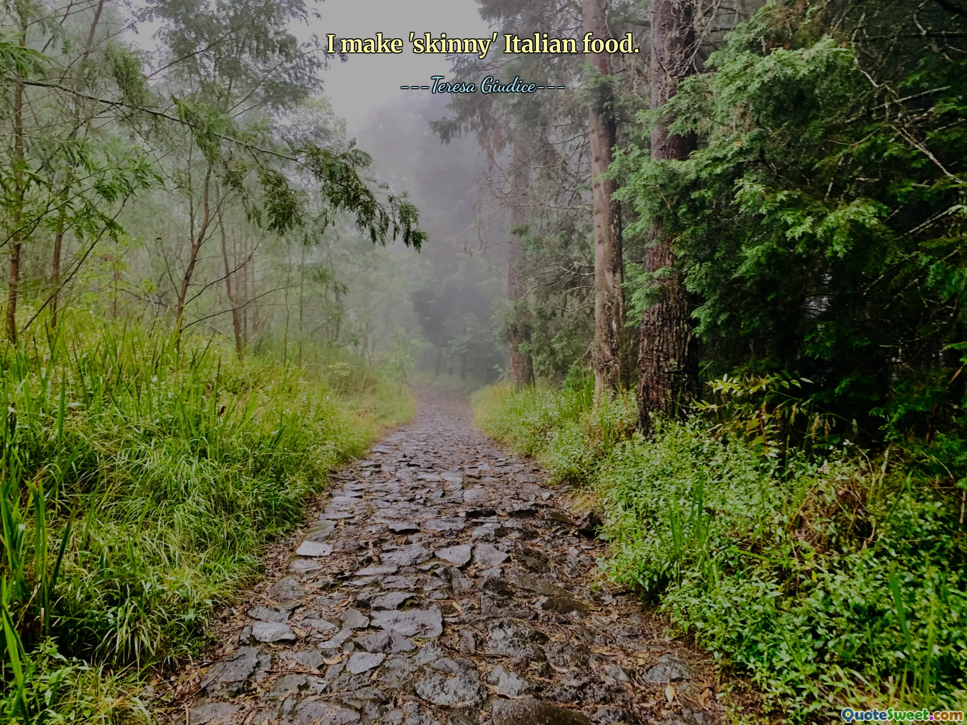 I make 'skinny' Italian food.