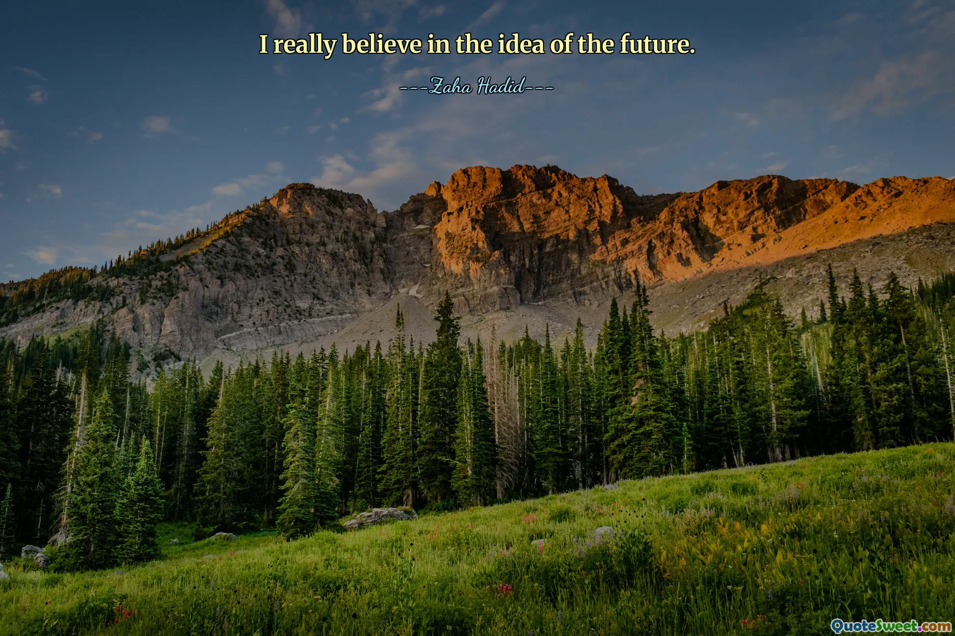 I really believe in the idea of the future.