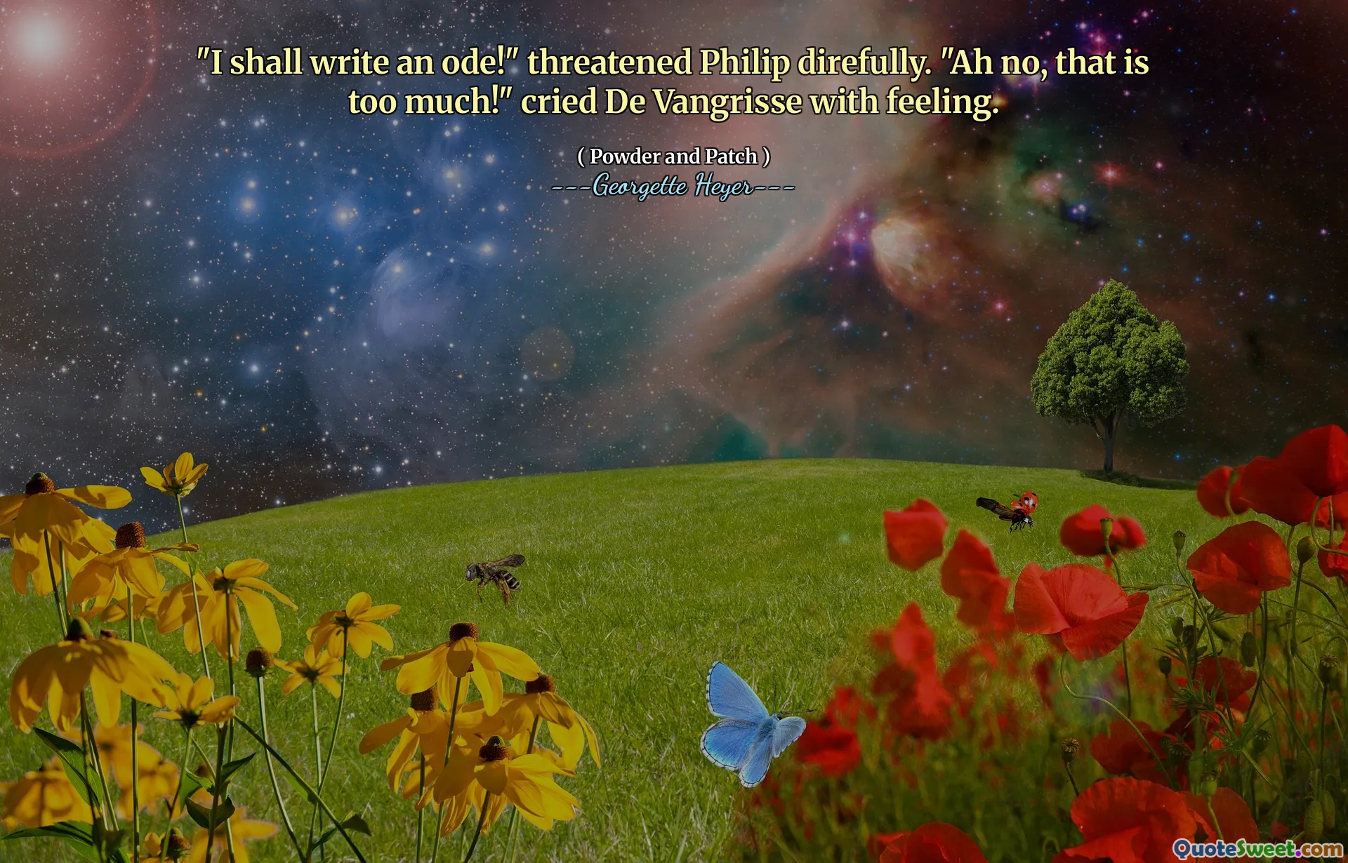 "I shall write an ode!" threatened Philip direfully. "Ah no, that is too much!" cried De Vangrisse with feeling.