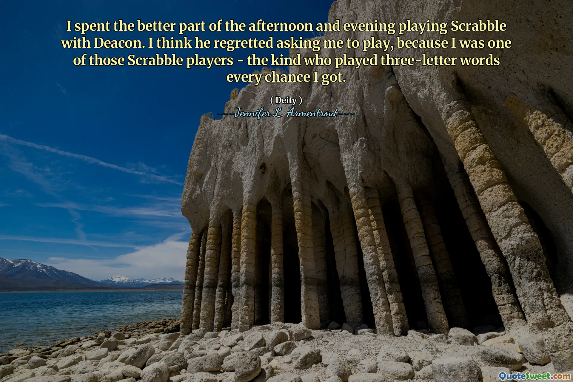 I spent the better part of the afternoon and evening playing Scrabble with Deacon. I think he regretted asking me to play, because I was one of those Scrabble players - the kind who played three-letter words every chance I got.