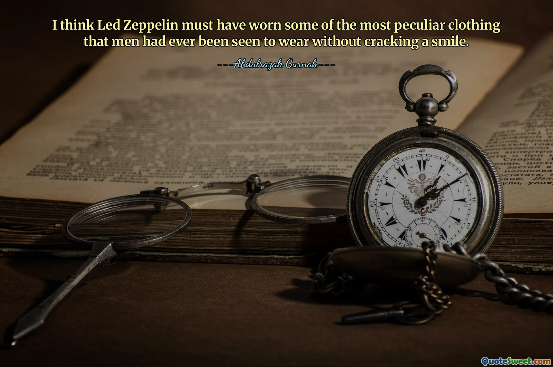 I think Led Zeppelin must have worn some of the most peculiar clothing that men had ever been seen to wear without cracking a smile.