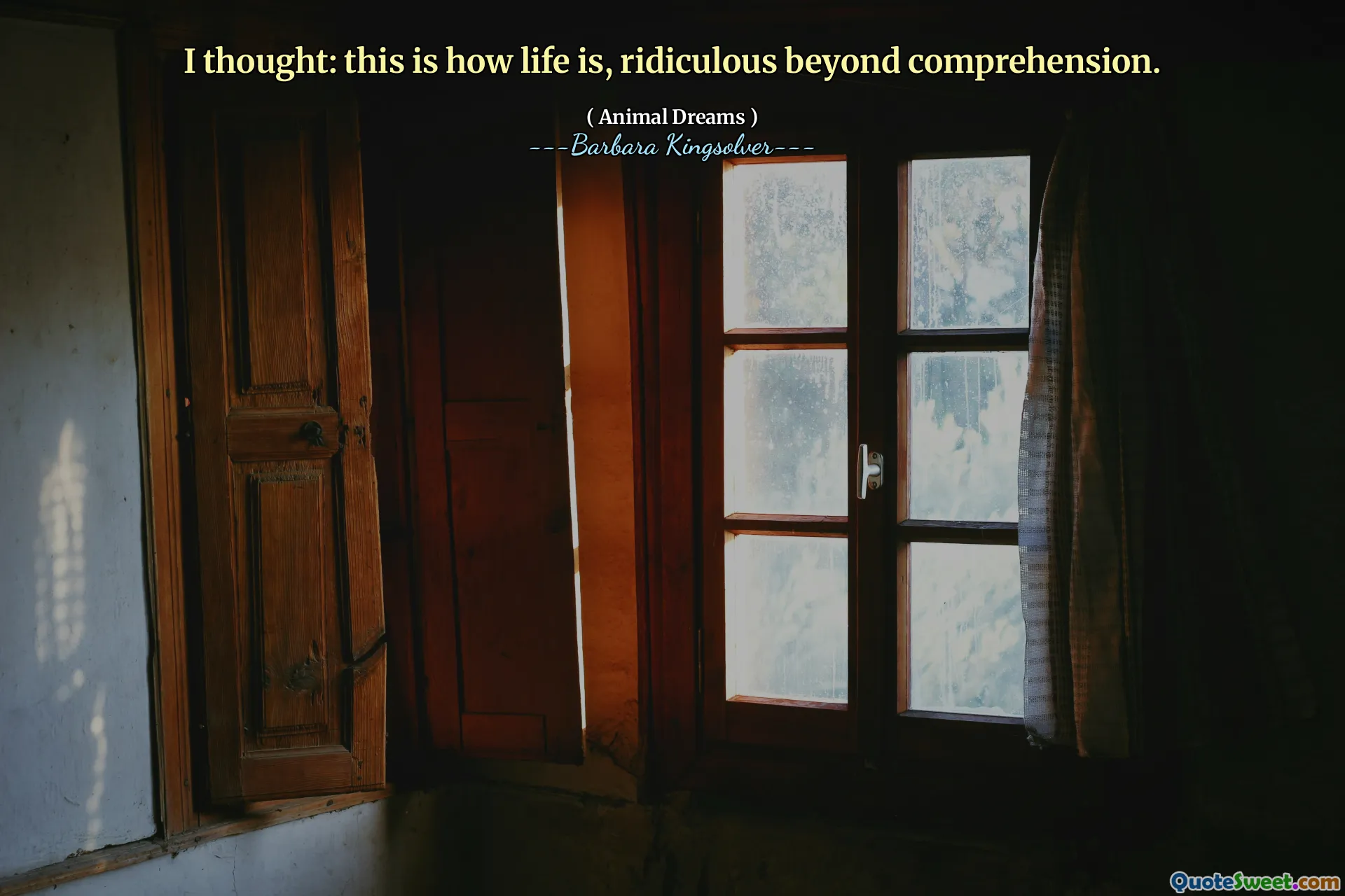 ვფიქრობდი: ასეა ცხოვრება, სასაცილოა გაგების მიღმა.