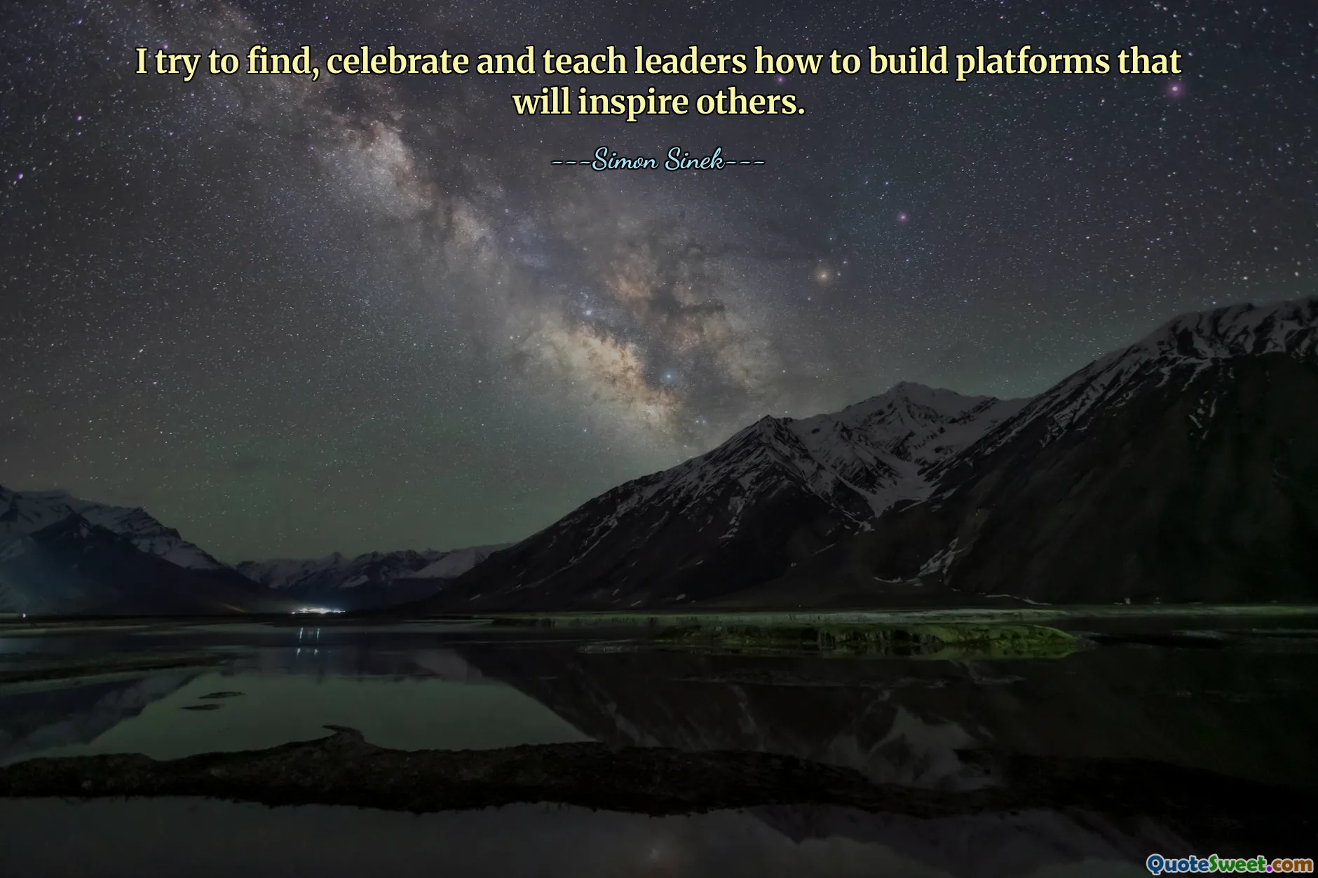 Încerc să găsesc, să sărbătoresc și să-i învăț pe lideri cum să construiască platforme care să-i inspire pe alții.