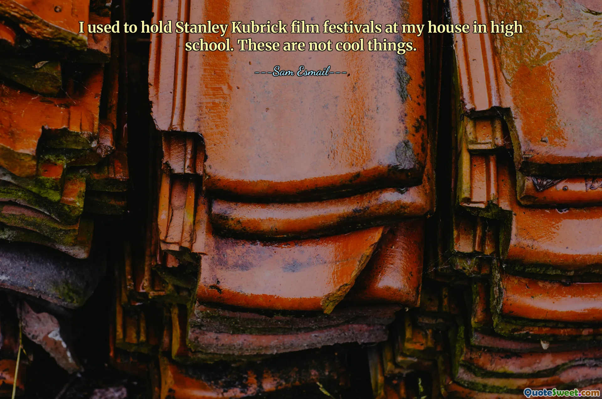 高校生の頃、自宅でスタンリー・キューブリック映画祭をよく開催していました。これらはクールなことではありません。