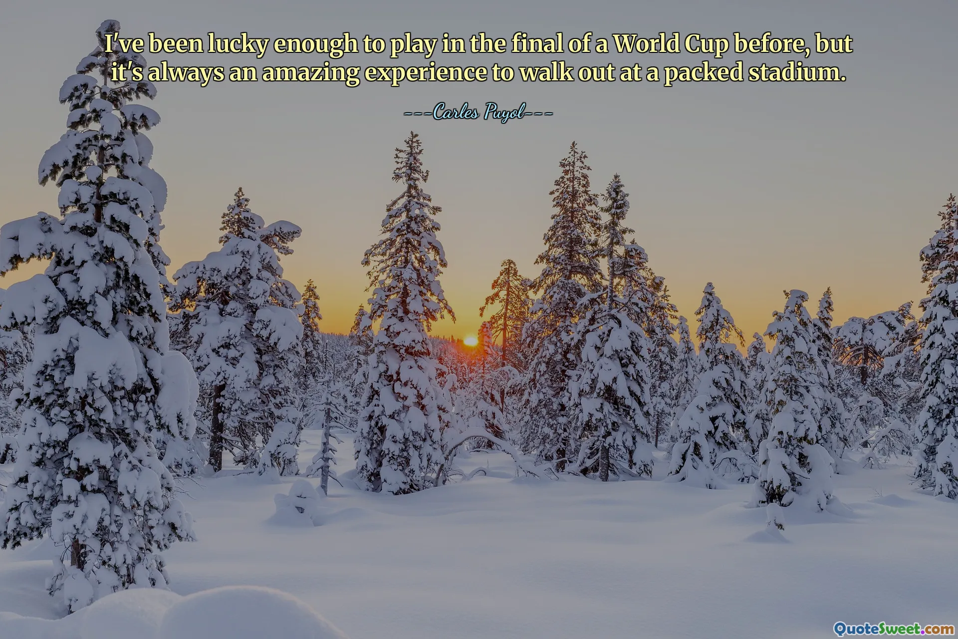 我以前有幸参加过世界杯决赛，但在拥挤的体育场里走出去总是一种奇妙的经历。