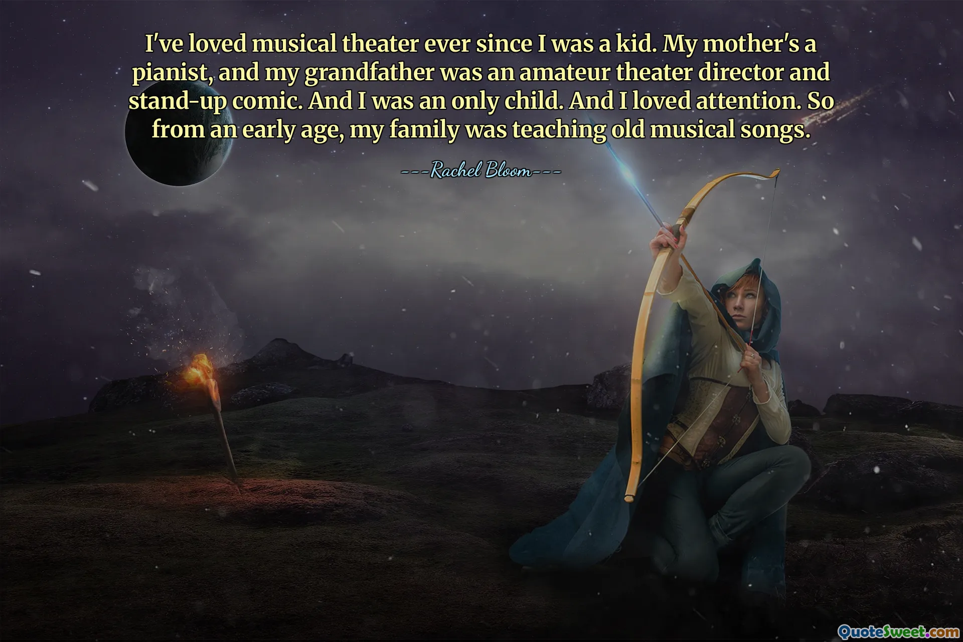I've loved musical theater ever since I was a kid. My mother's a pianist, and my grandfather was an amateur theater director and stand-up comic. And I was an only child. And I loved attention. So from an early age, my family was teaching old musical songs.