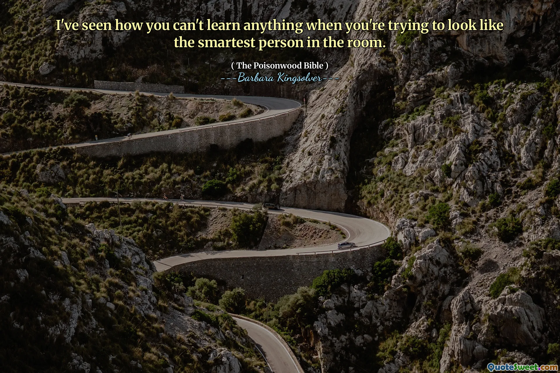 Ik heb gezien hoe je niets kunt leren als je probeert eruit te zien als de slimste persoon in de kamer.