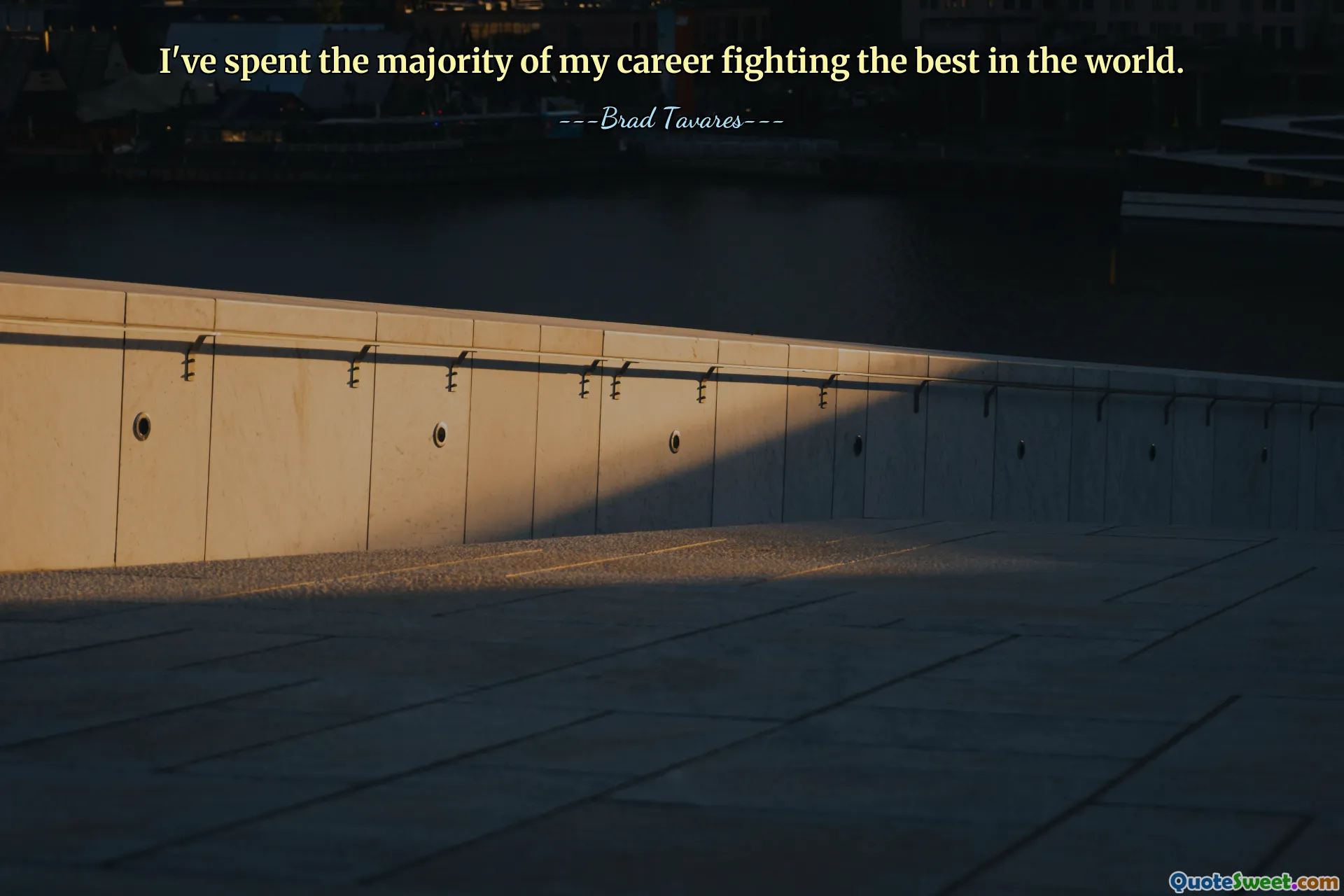 Ich habe den Großteil meiner Karriere damit verbracht, gegen die Besten der Welt zu kämpfen.