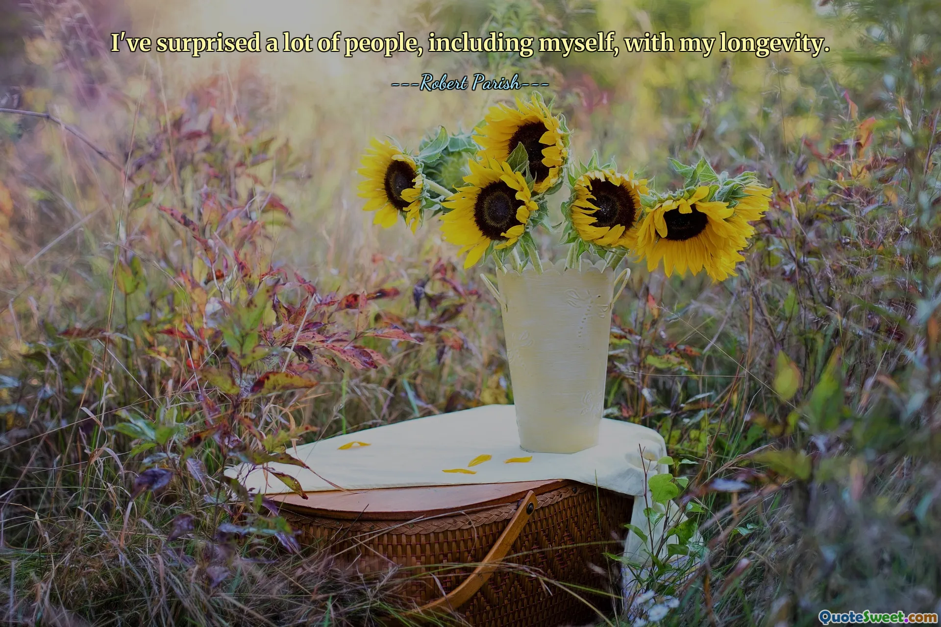 I've surprised a lot of people, including myself, with my longevity.