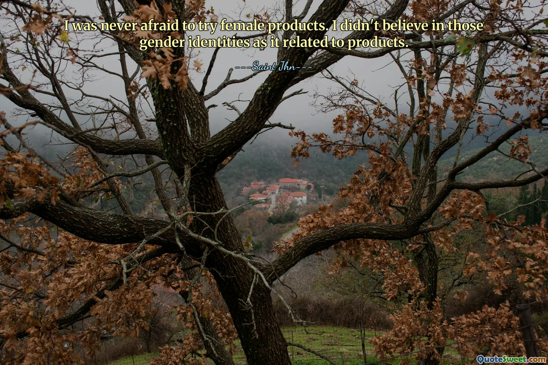 I was never afraid to try female products. I didn't believe in those gender identities as it related to products.