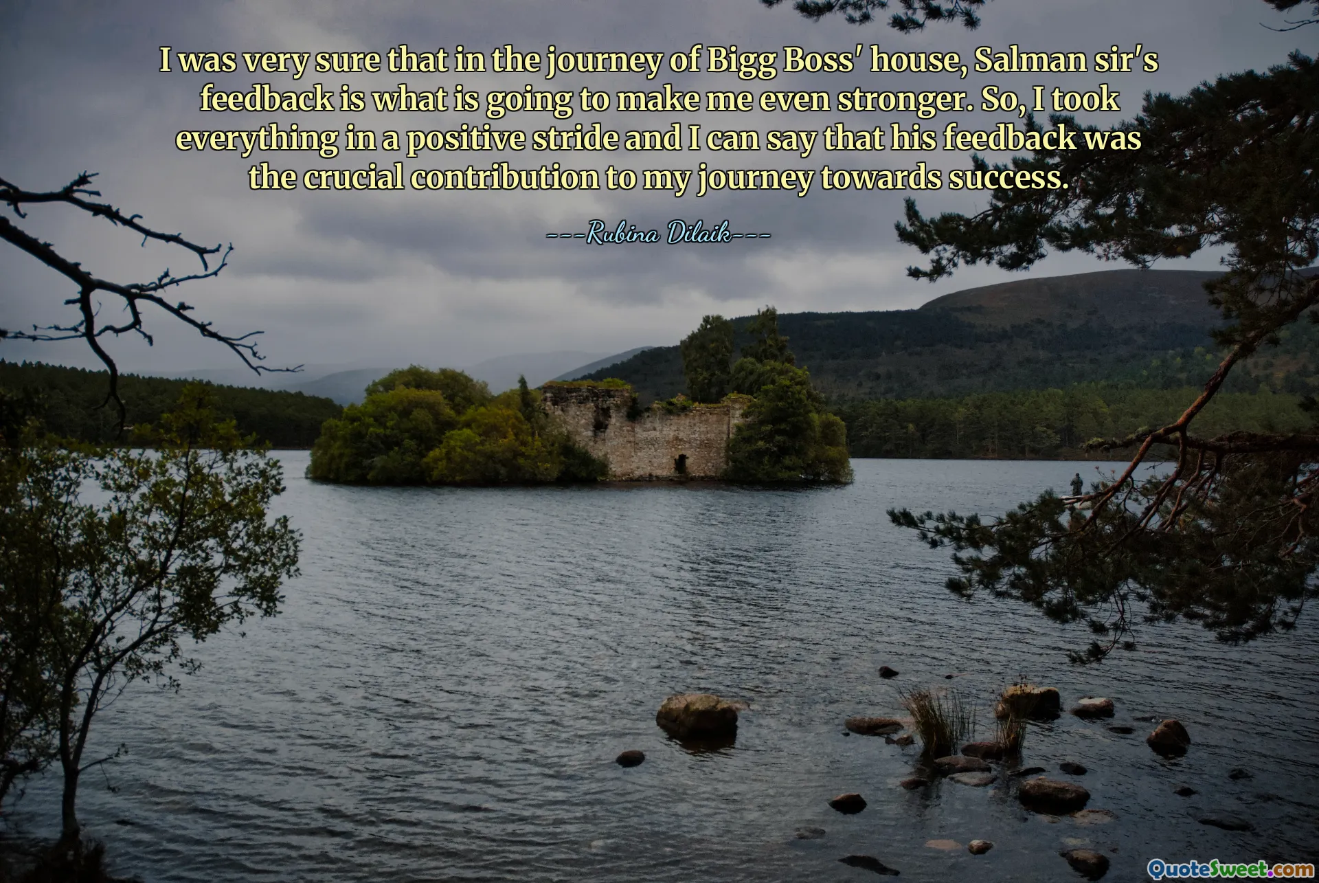 I was very sure that in the journey of Bigg Boss' house, Salman sir's feedback is what is going to make me even stronger. So, I took everything in a positive stride and I can say that his feedback was the crucial contribution to my journey towards success.