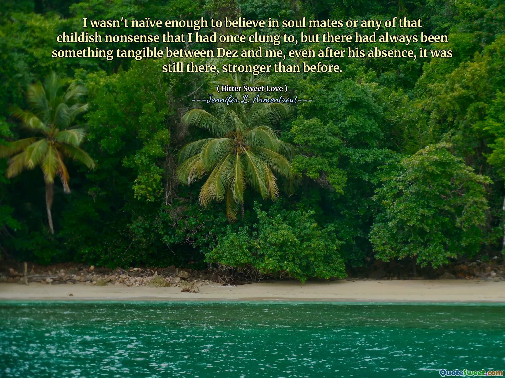 I wasn't naïve enough to believe in soul mates or any of that childish nonsense that I had once clung to, but there had always been something tangible between Dez and me, even after his absence, it was still there, stronger than before.