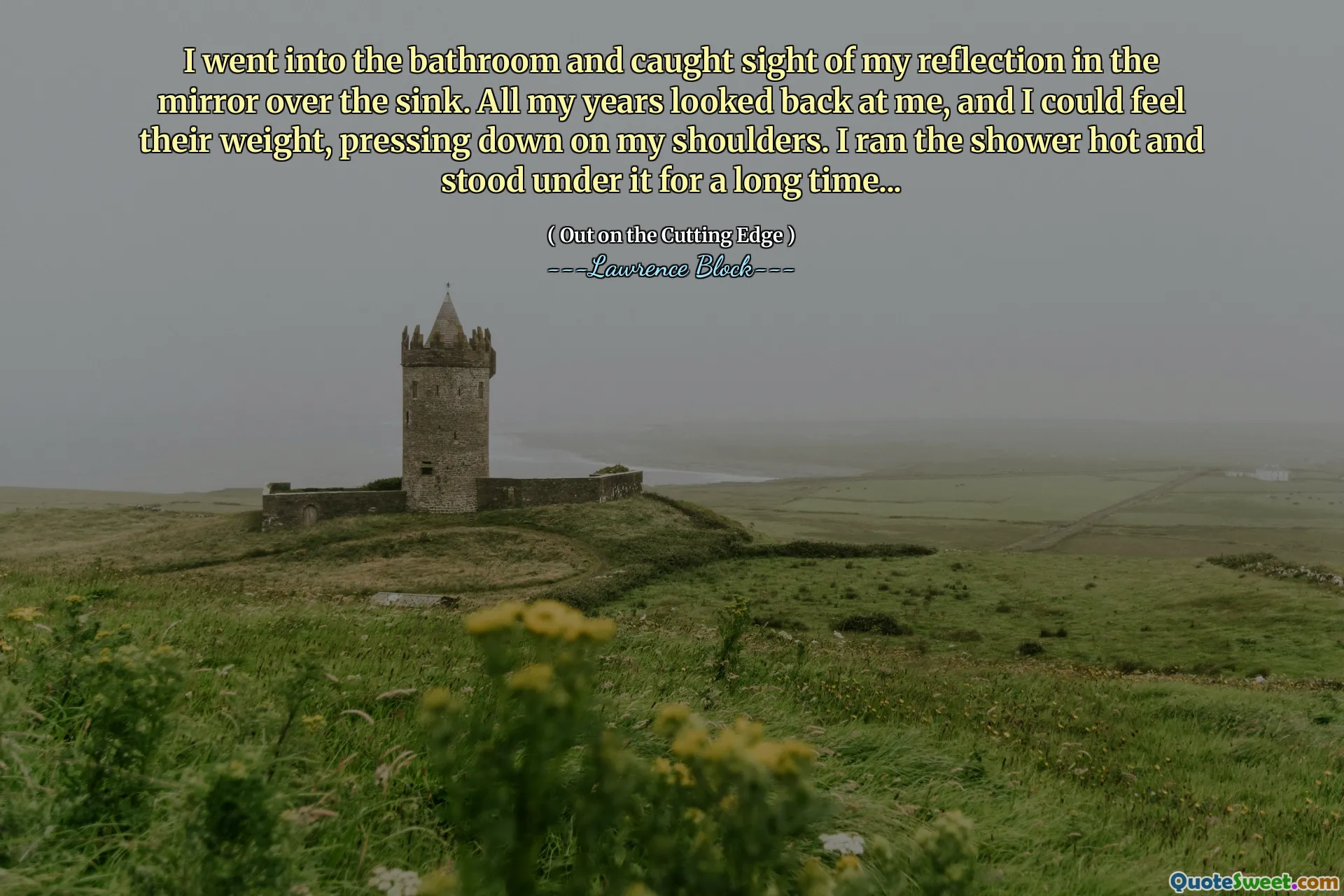 I went into the bathroom and caught sight of my reflection in the mirror over the sink. All my years looked back at me, and I could feel their weight, pressing down on my shoulders. I ran the shower hot and stood under it for a long time...