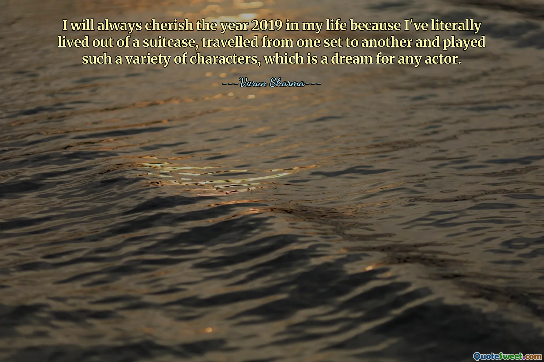 I will always cherish the year 2019 in my life because I've literally lived out of a suitcase, travelled from one set to another and played such a variety of characters, which is a dream for any actor.