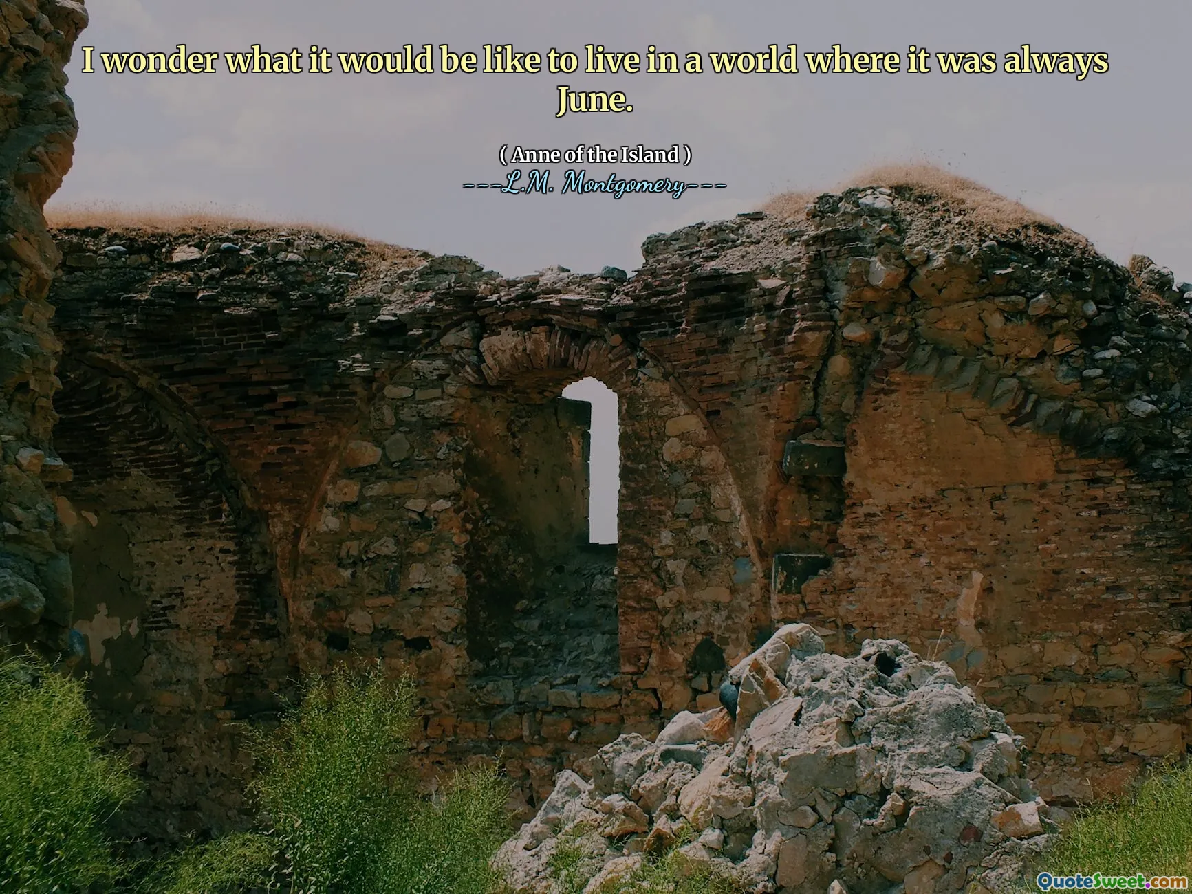 Her zaman haziran olduğu bir dünyada yaşamanın nasıl olacağını merak ediyorum.