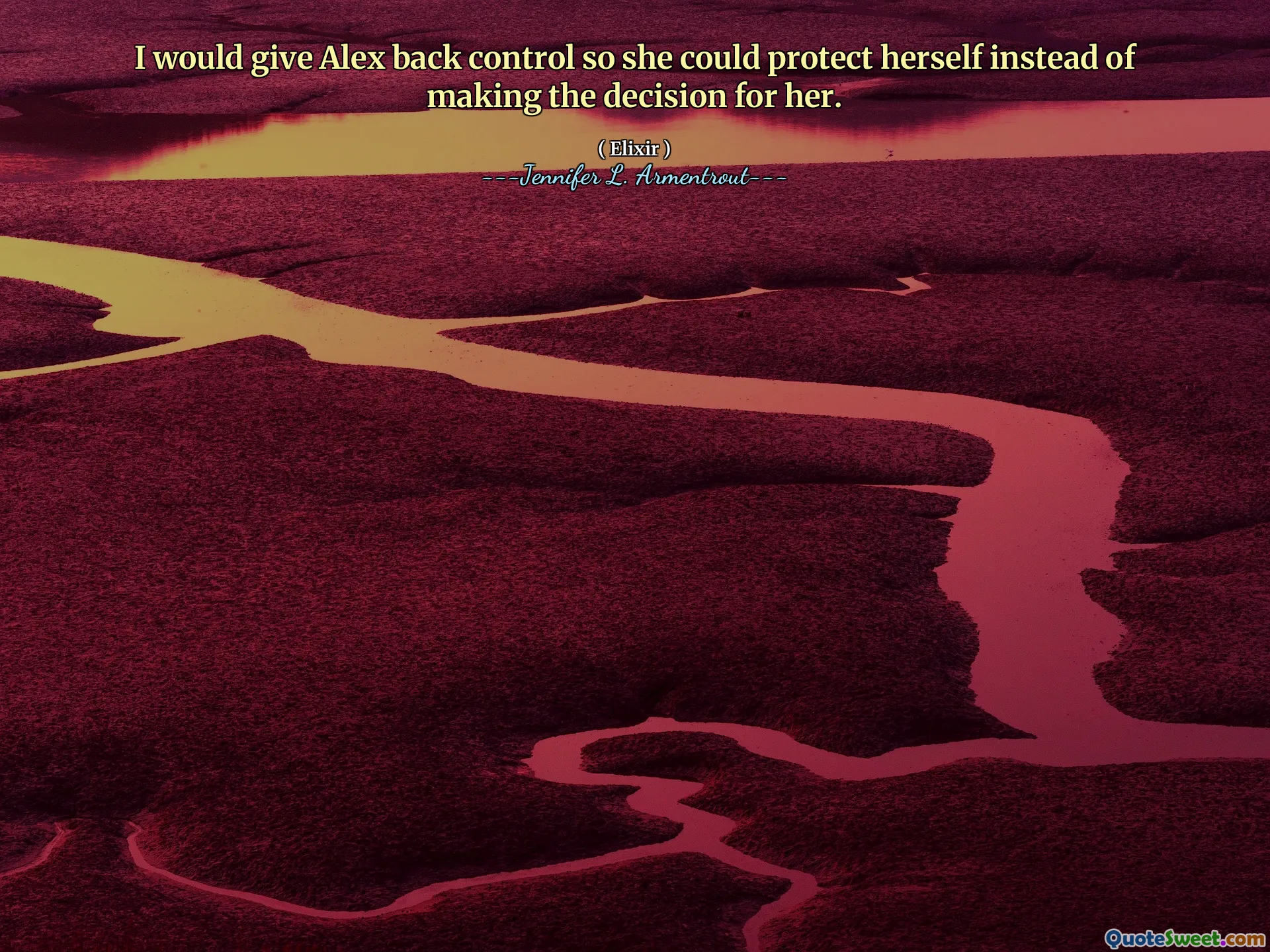 I would give Alex back control so she could protect herself instead of making the decision for her.
