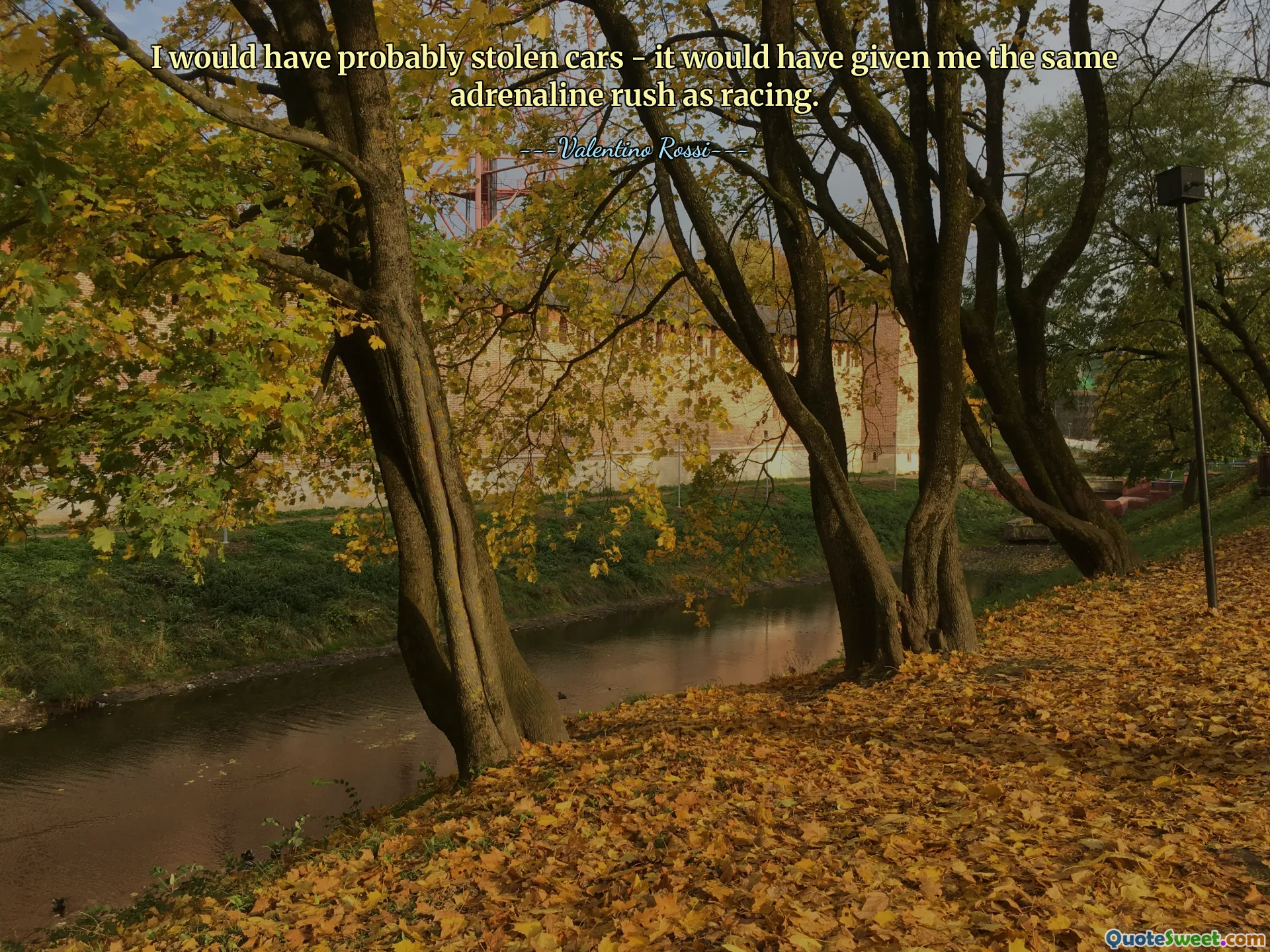 Jag skulle förmodligen ha stulit bilar – det skulle ha gett mig samma adrenalinkick som racing.