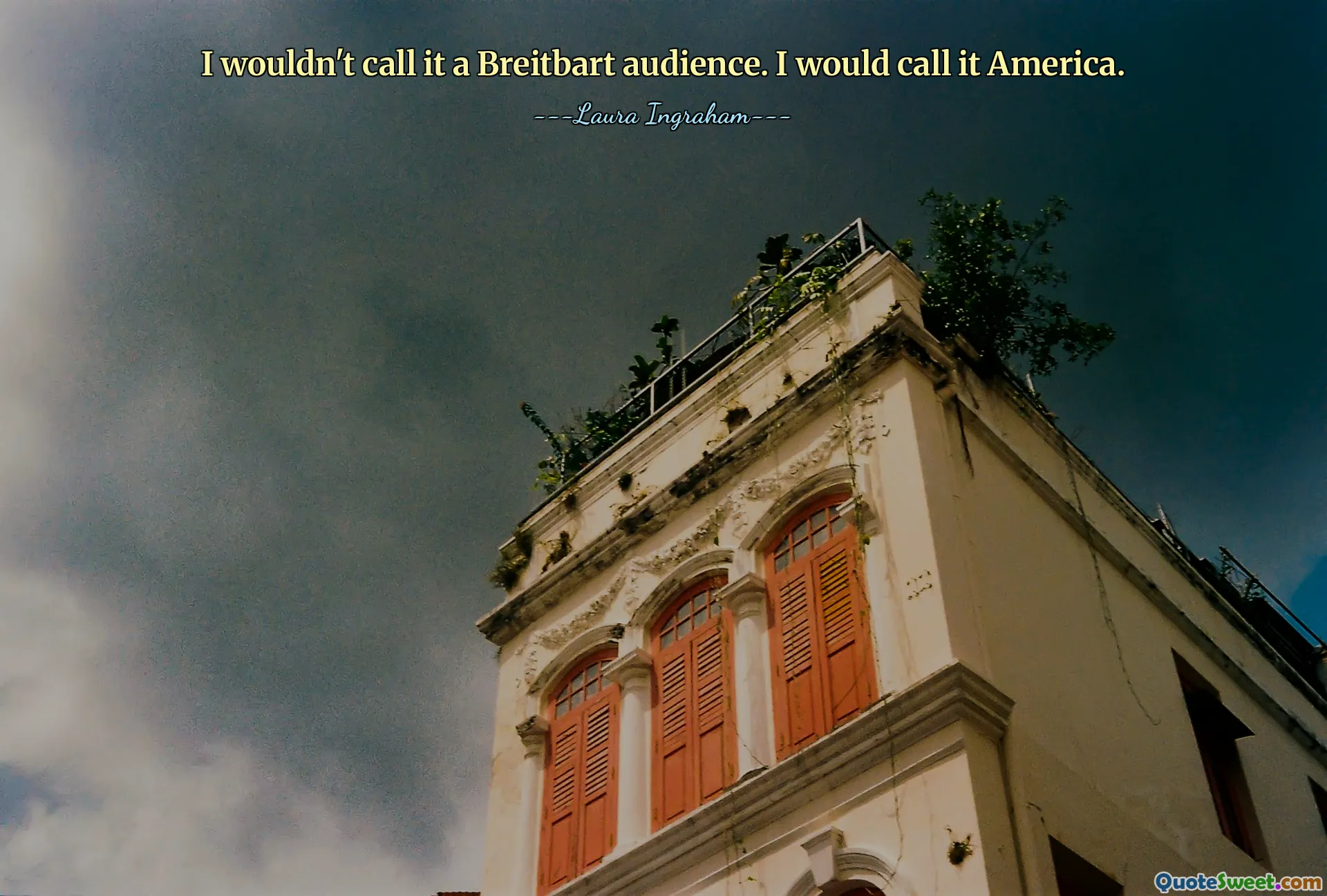 Je n’appellerais pas cela un public Breitbart. Je l'appellerais l'Amérique.