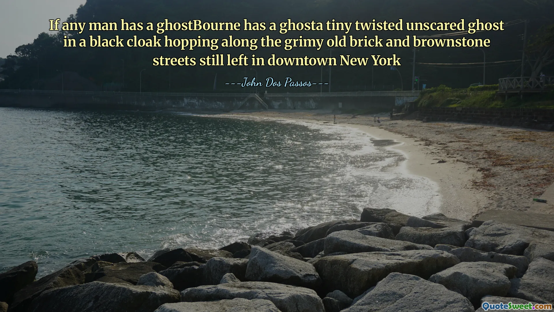 Dacă vreun bărbat are un Ghostbourne are o fantomă nespusă de tip Ghosda Tiny Twisted Nestisared într -o mantie neagră, care a urcat de -a lungul străzilor de cărămidă și brownstone sumbră, rămase încă în centrul orașului New York