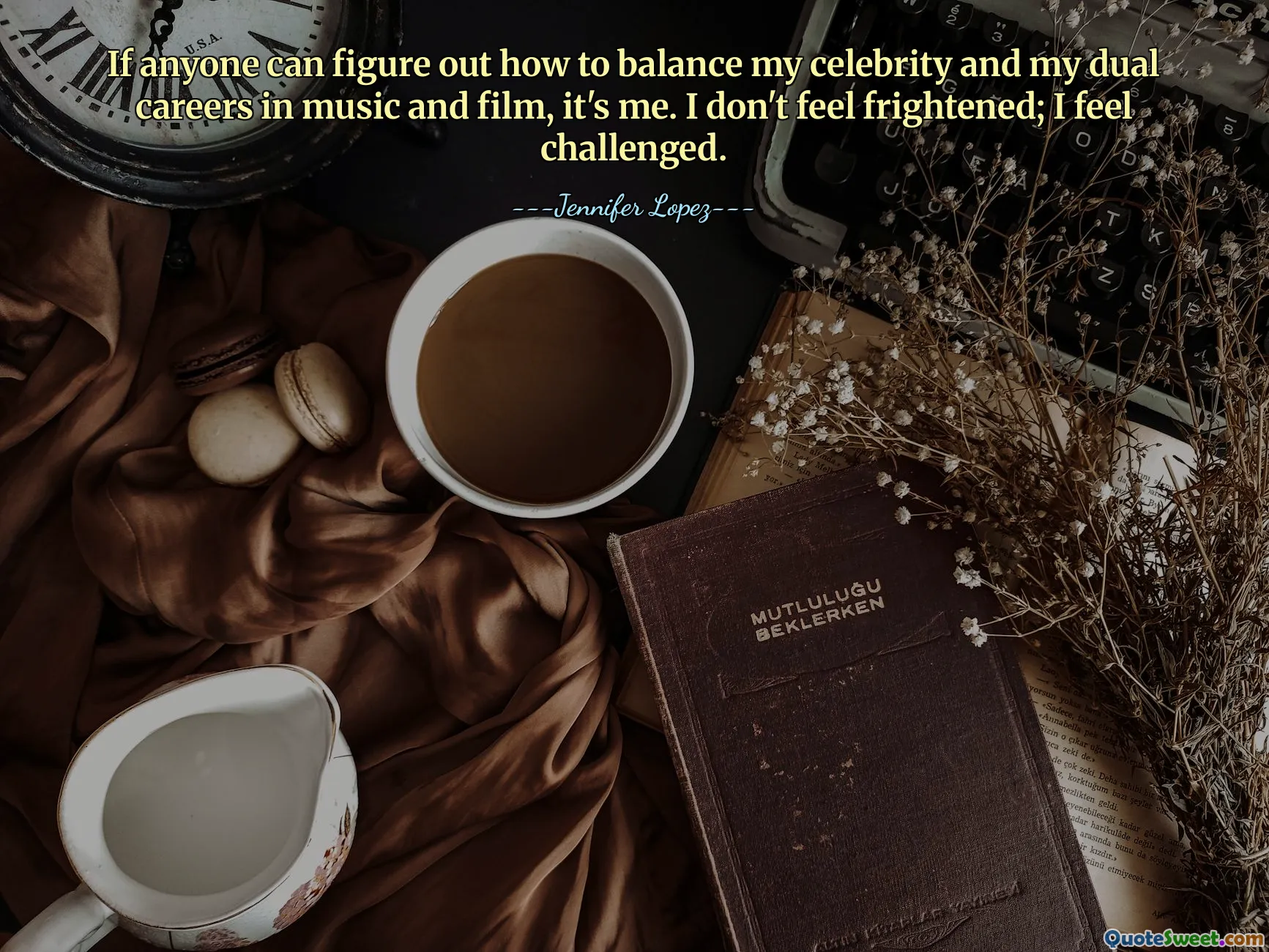 If anyone can figure out how to balance my celebrity and my dual careers in music and film, it's me. I don't feel frightened; I feel challenged.