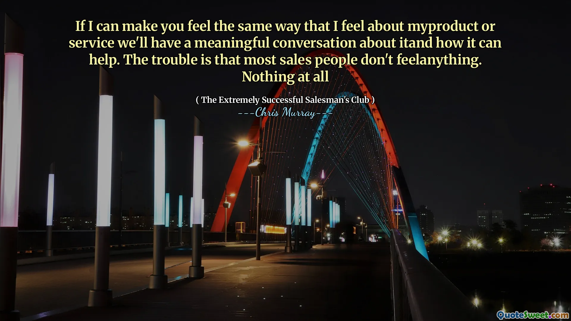 Jeśli uda mi się sprawić, że poczujesz się tak samo, jak czuję się w MyProduct lub Service, przeprowadzimy sensowną rozmowę na temat tego i w jaki sposób może to pomóc. Problem polega na tym, że większość sprzedawców nie czuje się animek. Nic