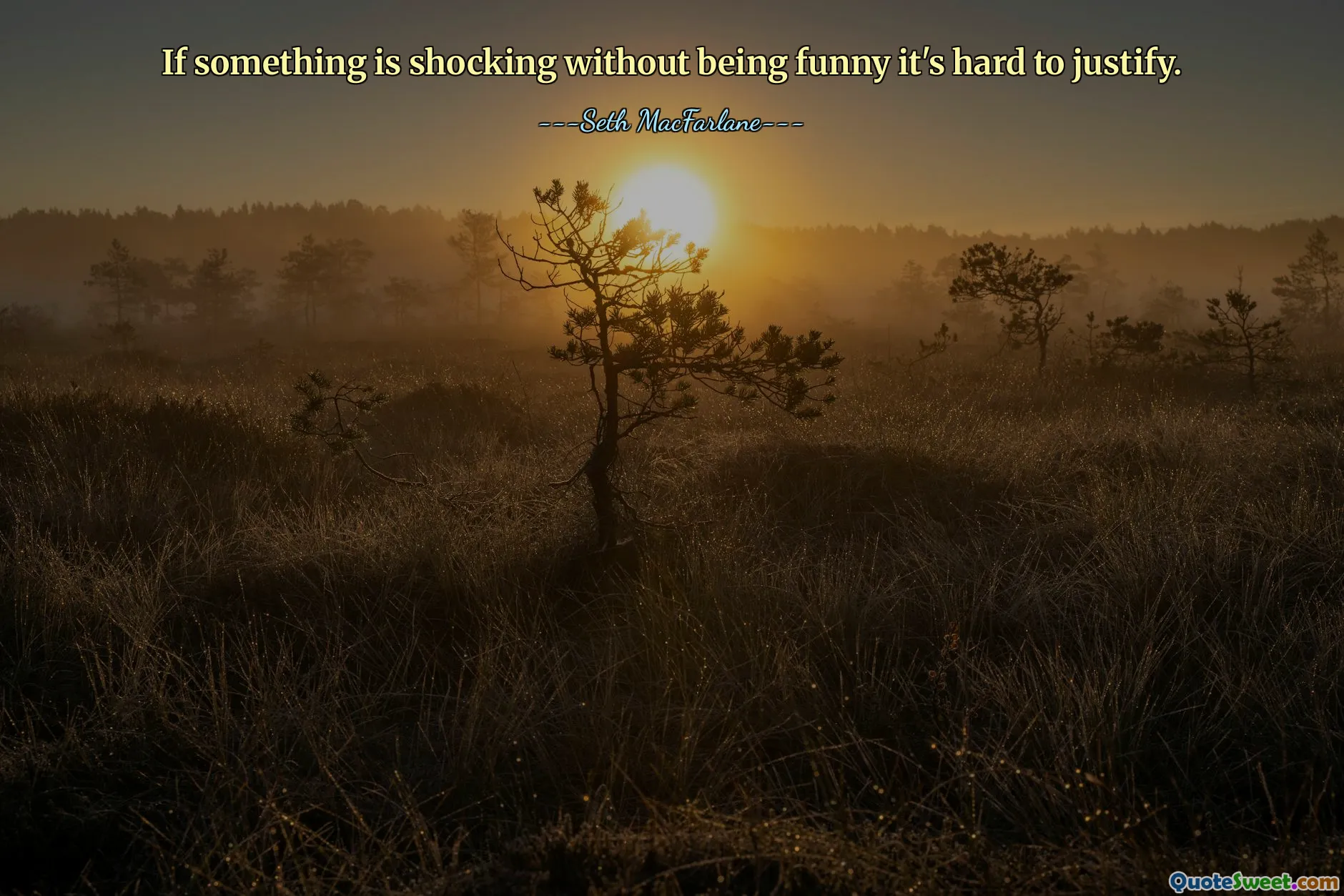 Se qualcosa è scioccante senza essere divertente è difficile da giustificare.