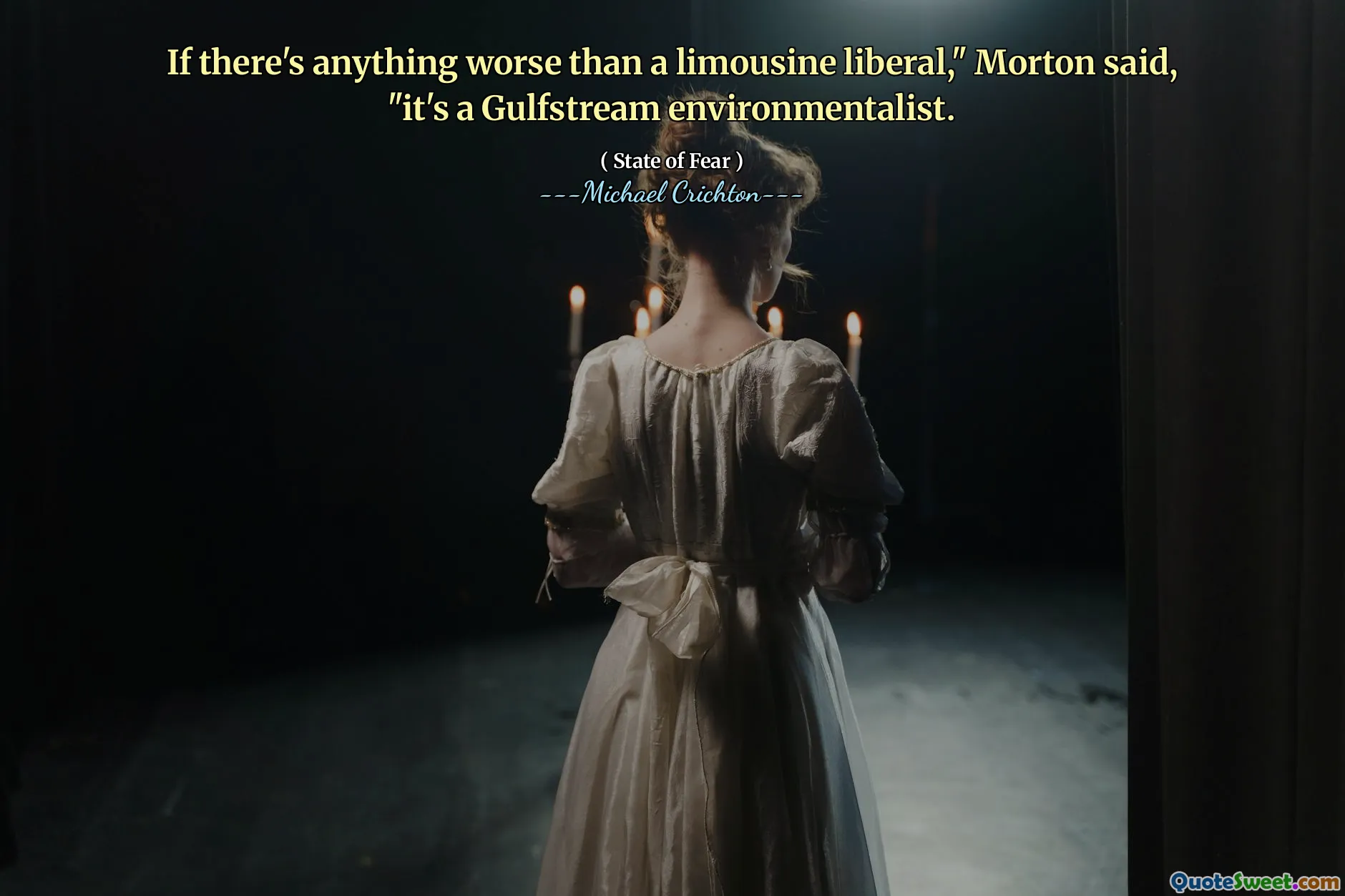 Wenn es etwas Schlimmeres gibt als eine liberale Limousine ", sagte Morton," ist es ein Gulfstream -Umweltschützer.