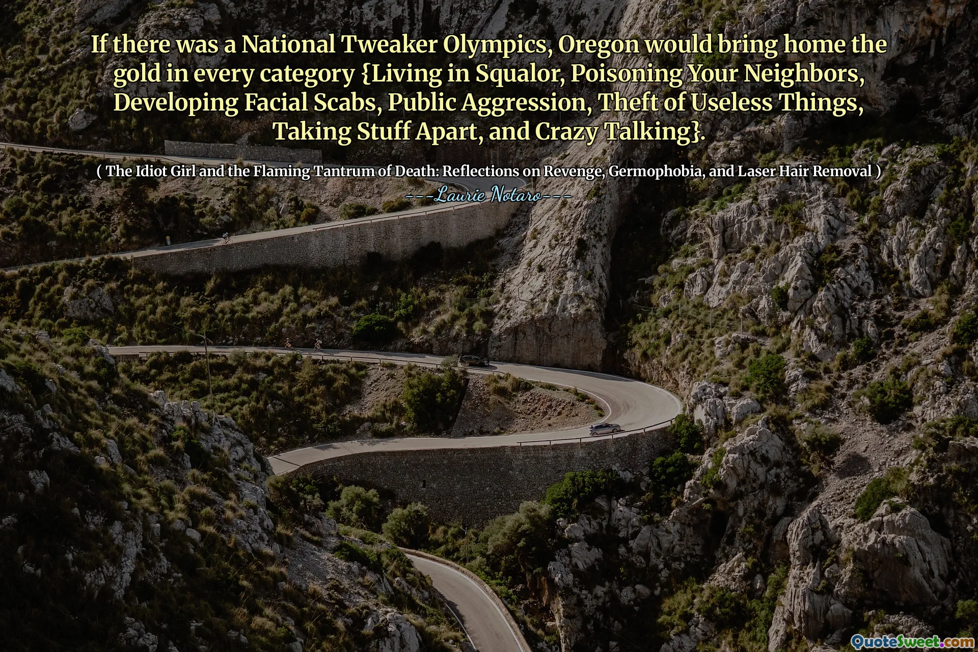 If there was a National Tweaker Olympics, Oregon would bring home the gold in every category {Living in Squalor, Poisoning Your Neighbors, Developing Facial Scabs, Public Aggression, Theft of Useless Things, Taking Stuff Apart, and Crazy Talking}.