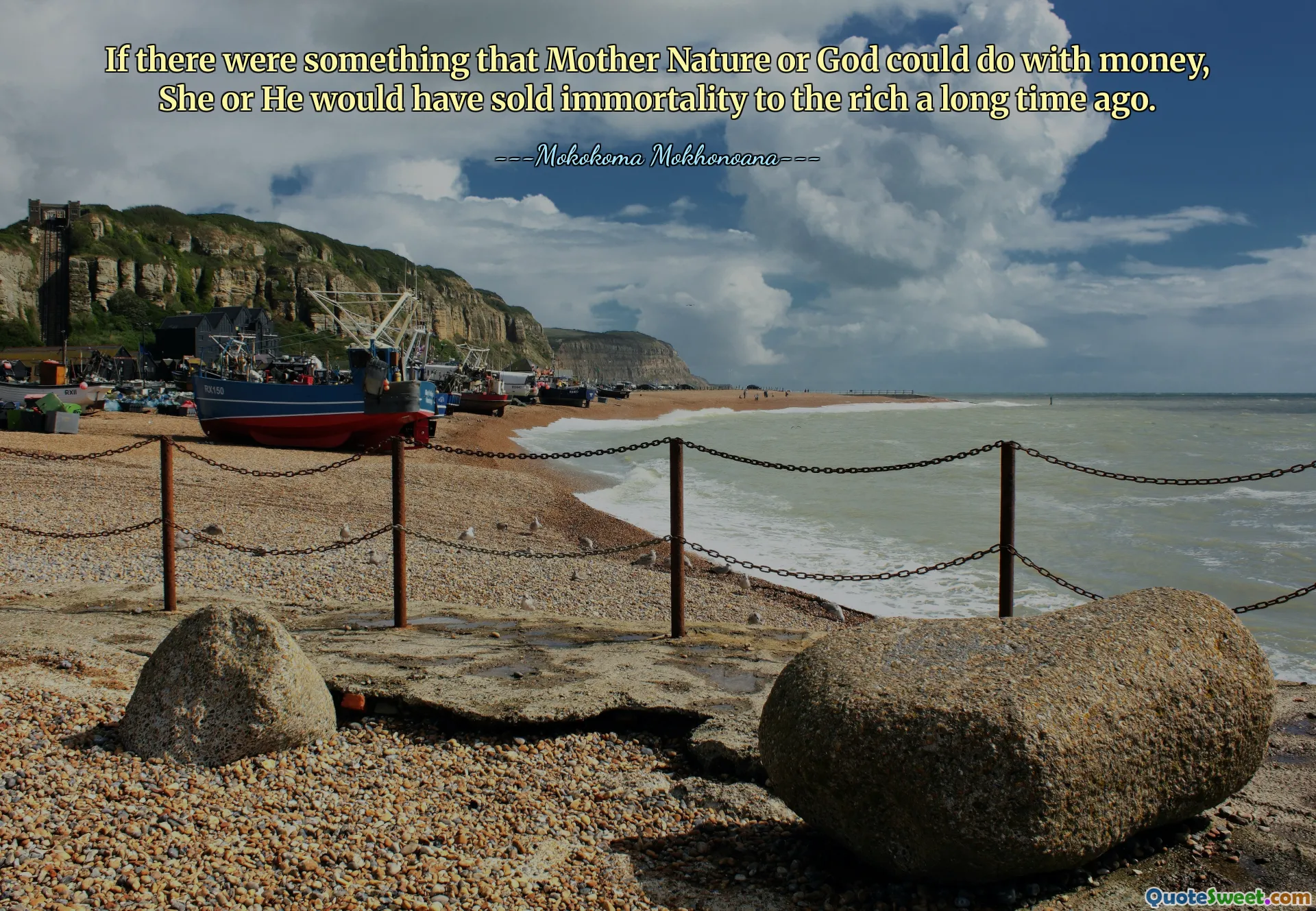If there were something that Mother Nature or God could do with money, She or He would have sold immortality to the rich a long time ago.