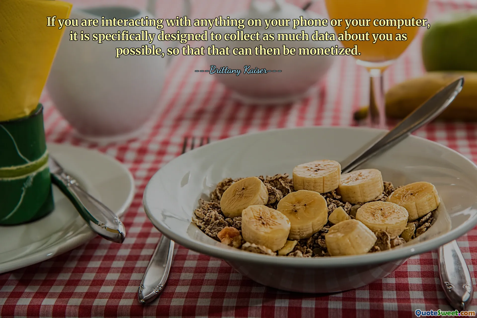 If you are interacting with anything on your phone or your computer, it is specifically designed to collect as much data about you as possible, so that that can then be monetized.