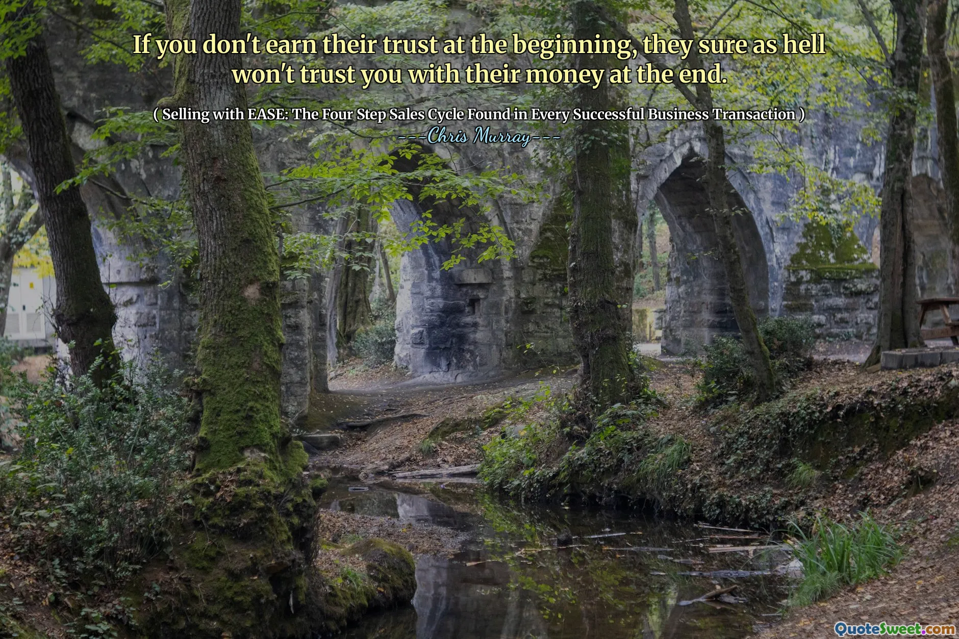 Dacă nu -și câștigi încrederea la început, ei sunt siguri că iadul nu va avea încredere în tine cu banii lor la sfârșit.
