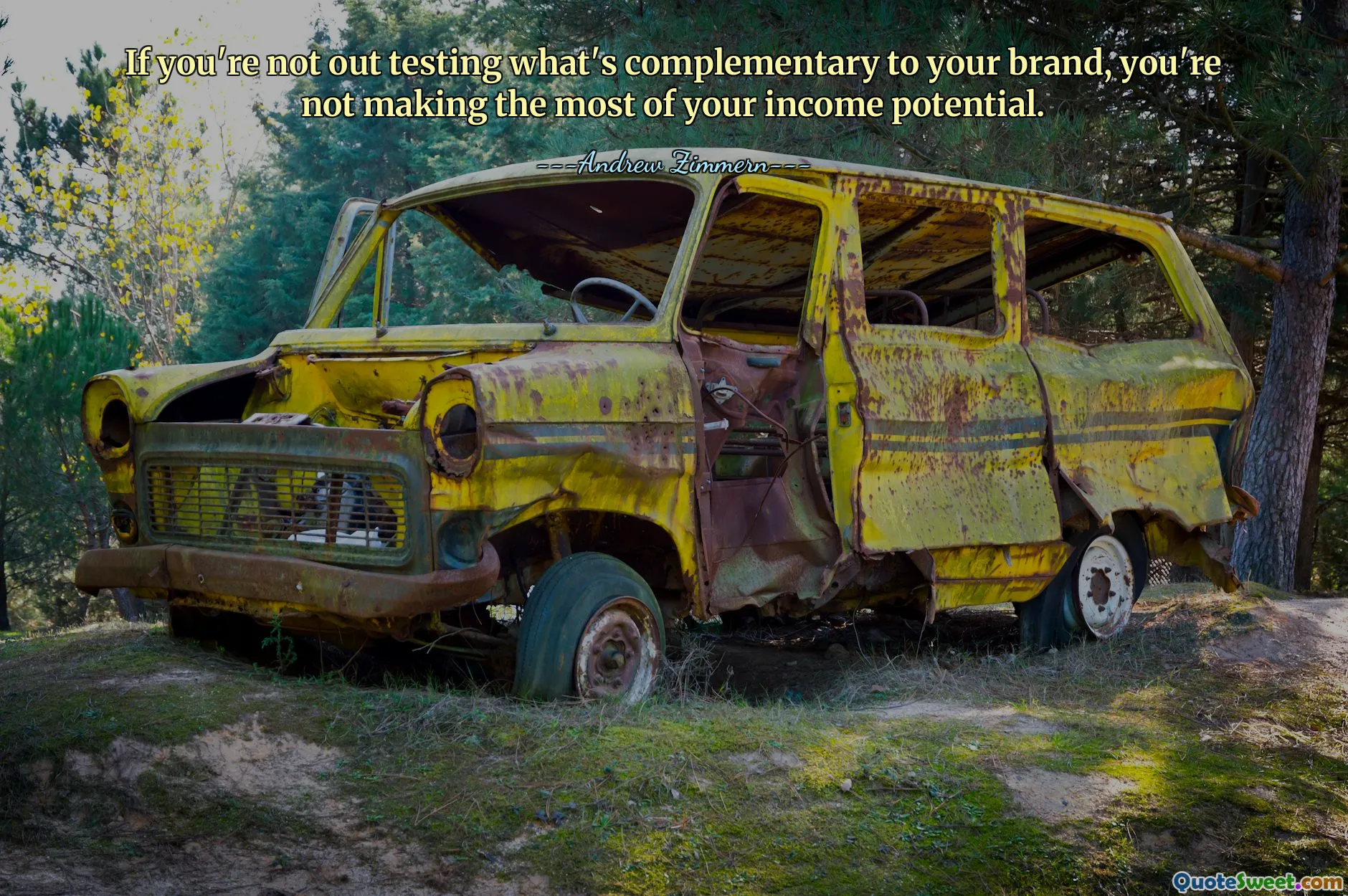 If you're not out testing what's complementary to your brand, you're not making the most of your income potential.