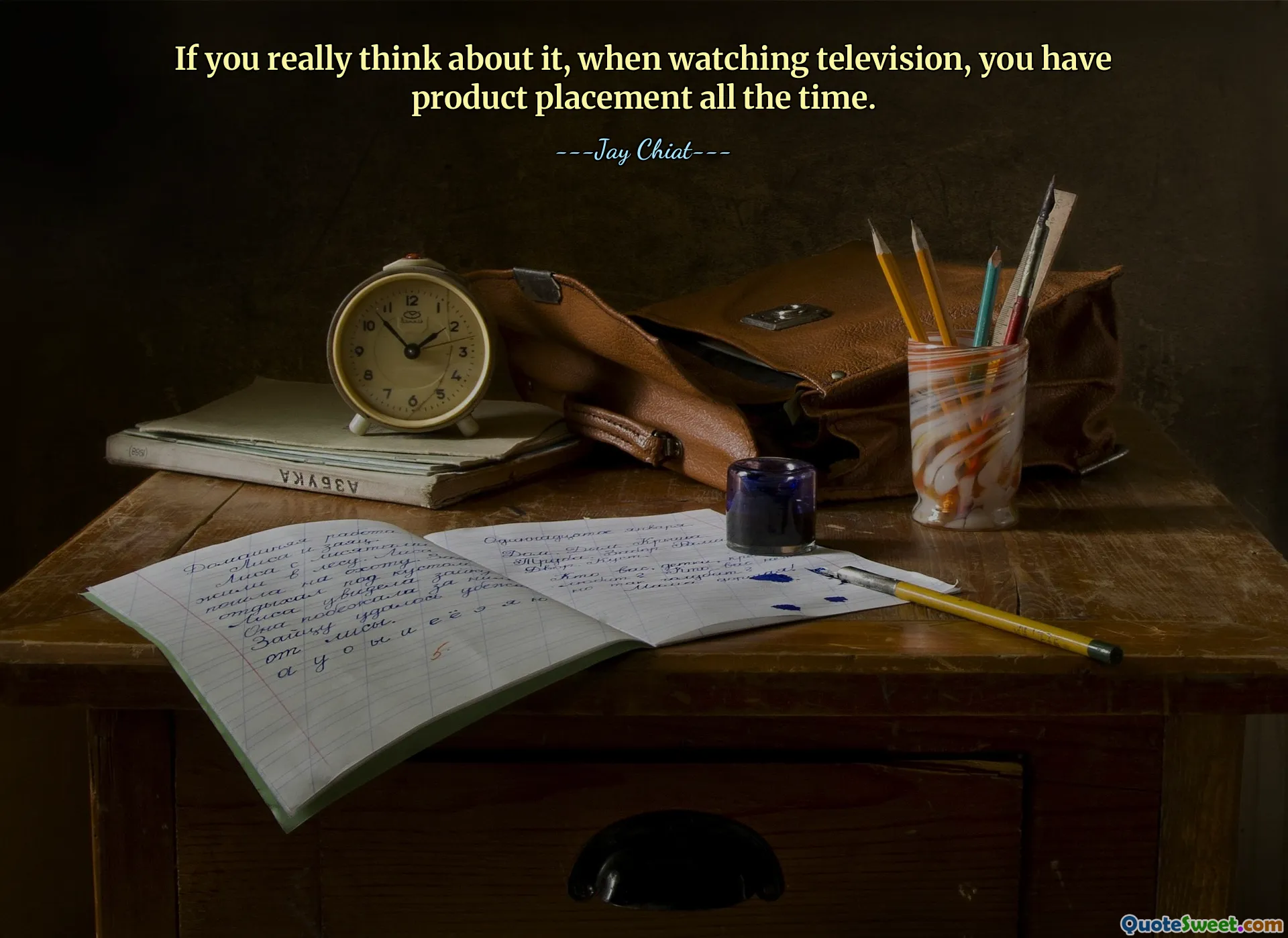 If you really think about it, when watching television, you have product placement all the time.