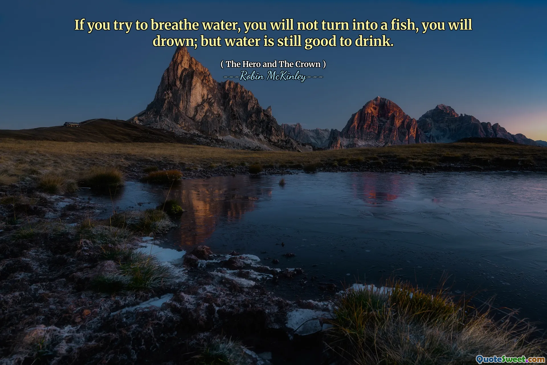 If you try to breathe water, you will not turn into a fish, you will drown; but water is still good to drink.