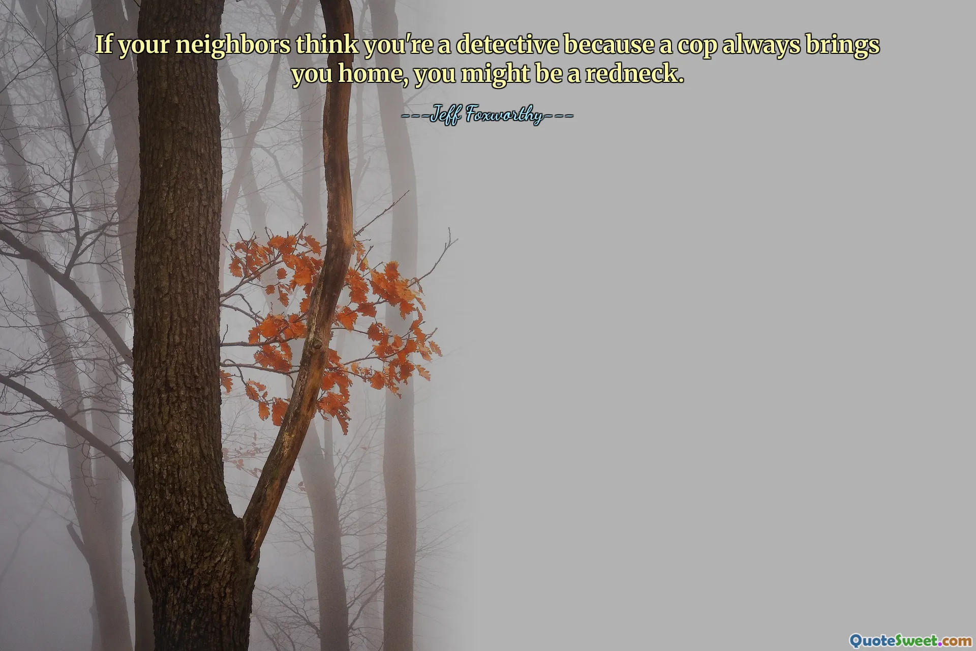 Pokud si vaši sousedé myslí, že jste detektiv, protože vás policajt vždy přivede domů, můžete být vidlák.