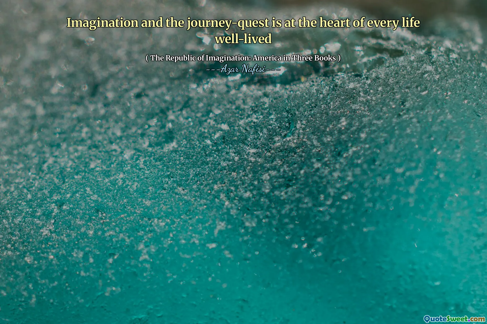 상상력과 여행 질문은 모든 삶의 중심에 있습니다.