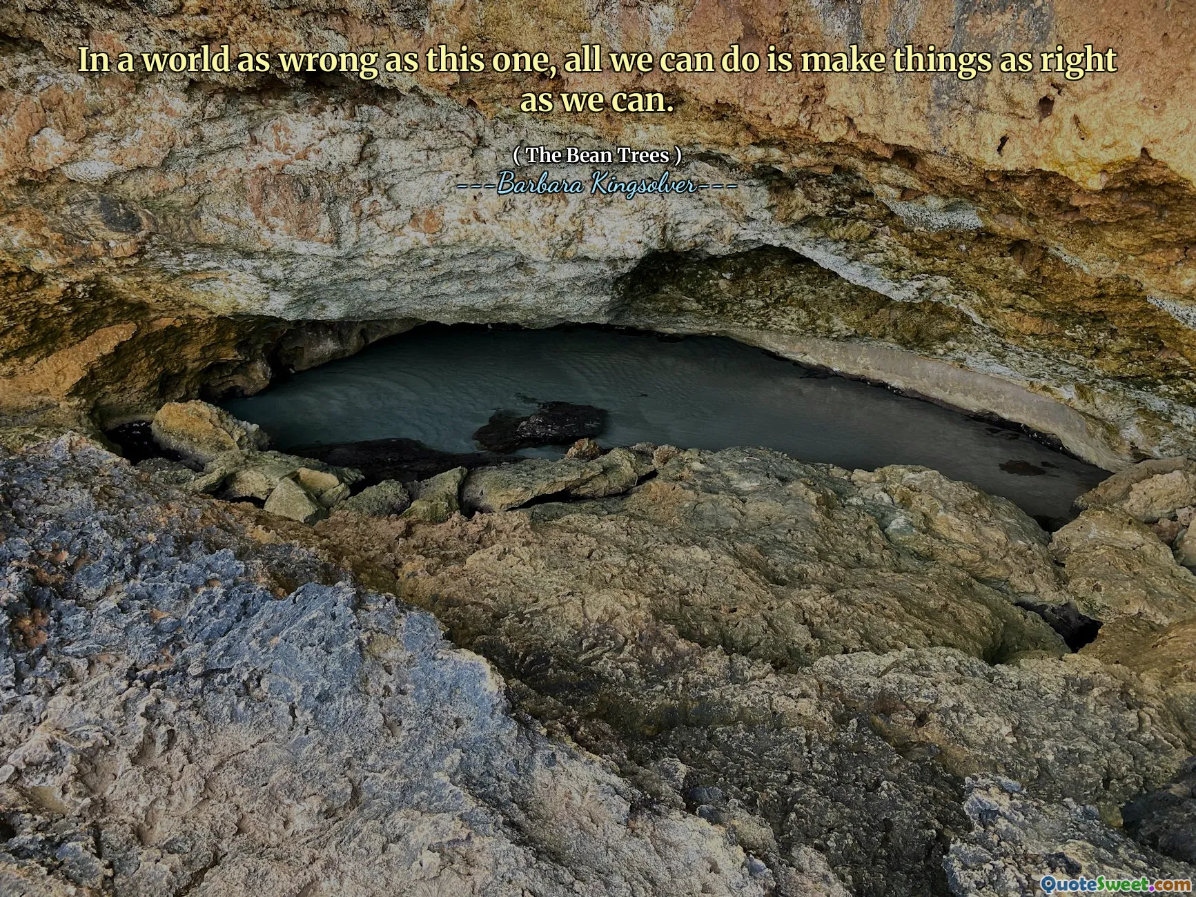 W świecie tak złym jak ten możemy zrobić wszystko, aby wszystko było tak dobrze, jak to możliwe.