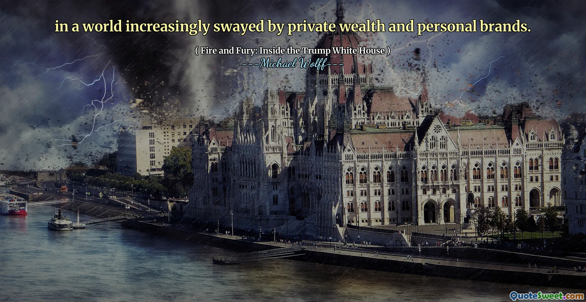 in a world increasingly swayed by private wealth and personal brands.