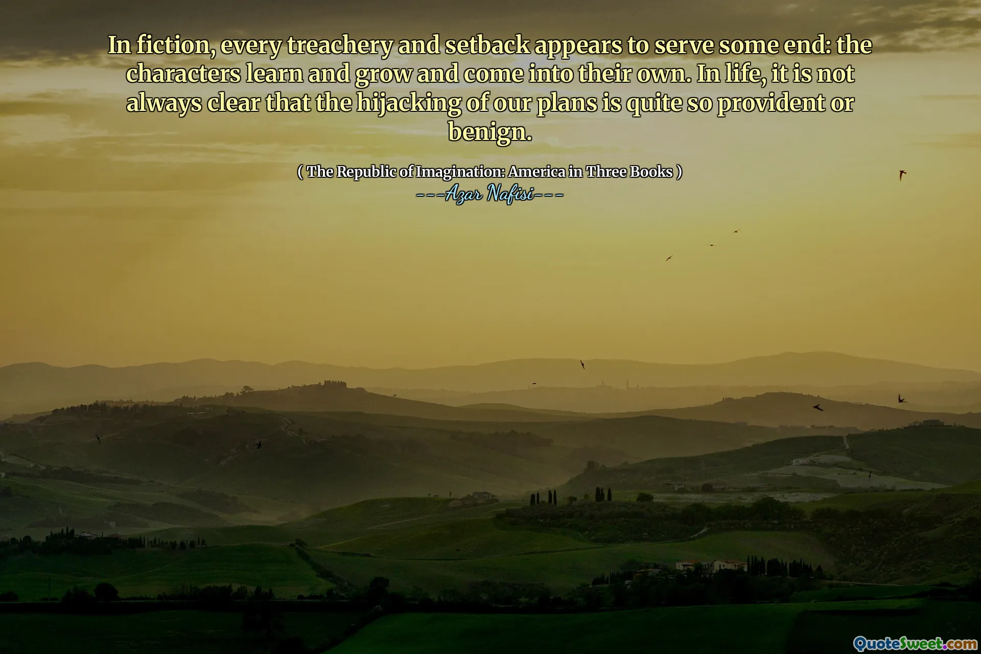 En la ficción, cada traición y revés parece servir a algún final: los personajes aprenden y crecen y entran en los suyos. En la vida, no siempre está claro que el secuestro de nuestros planes es muy providente o benigno.